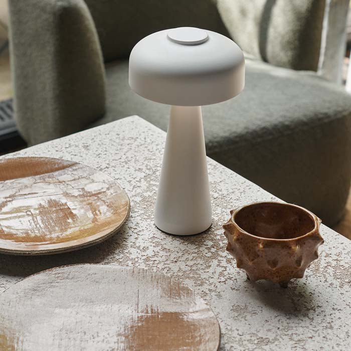 Adelaide Portable Table Lamp, White