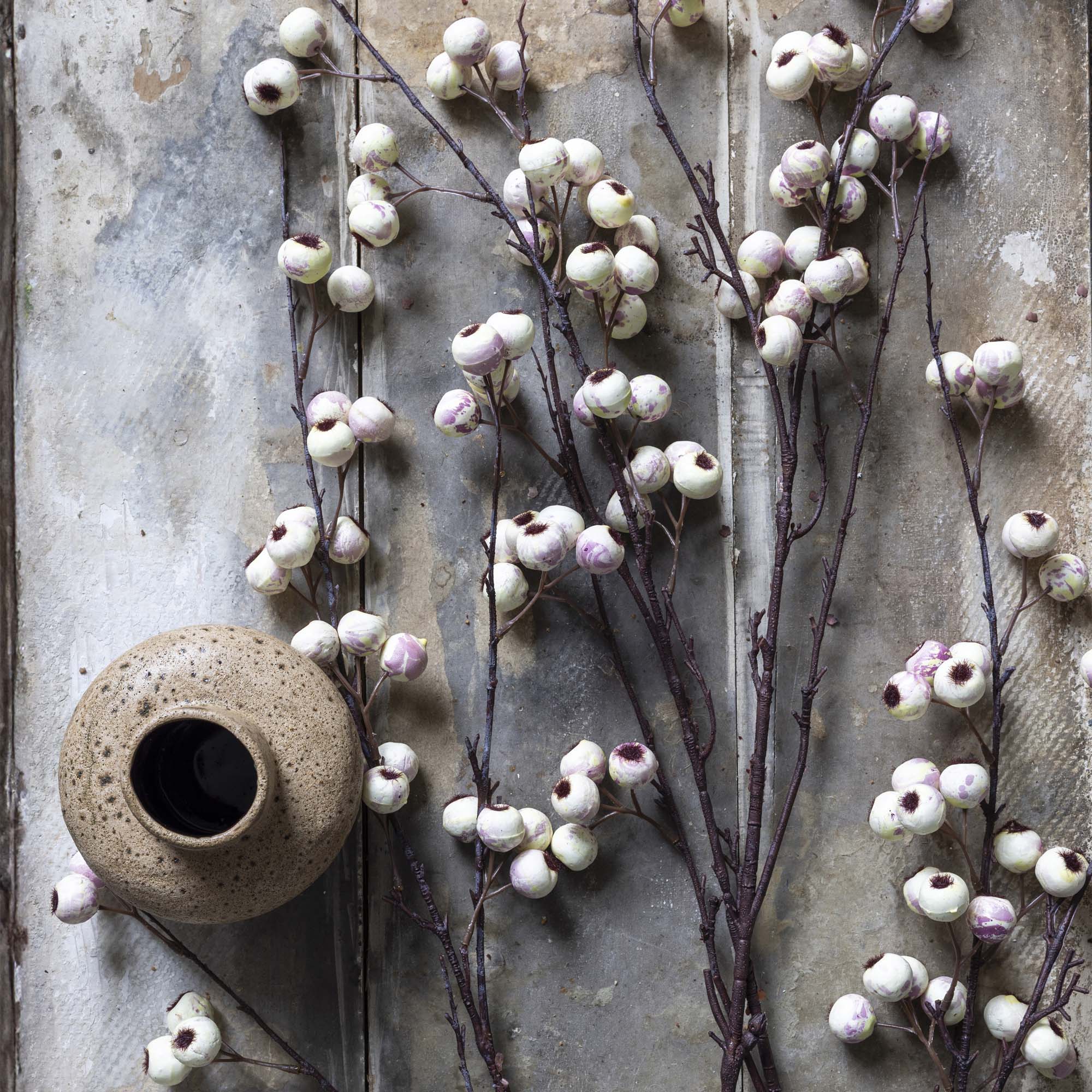 Artificial Berry Hawthorn, Cream
