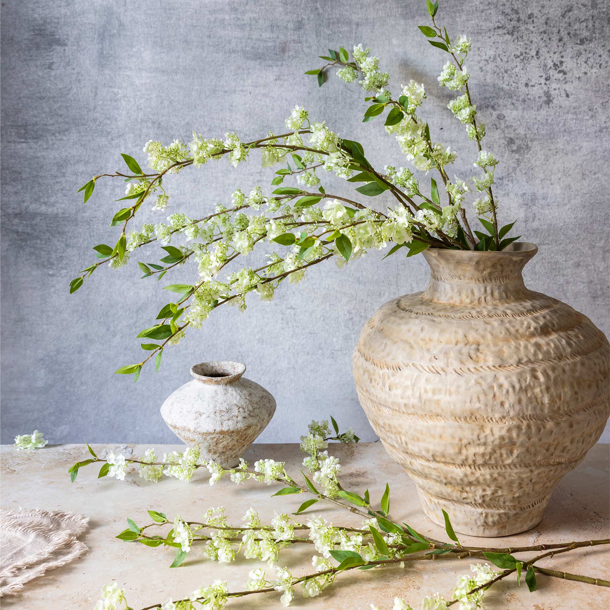 Artificial Blossom Branch, Soft Green