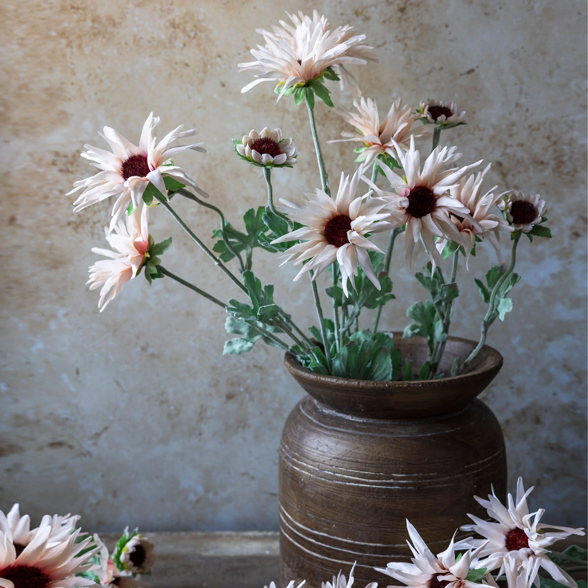 Artificial Chrysanthemum, Blush - Image 4