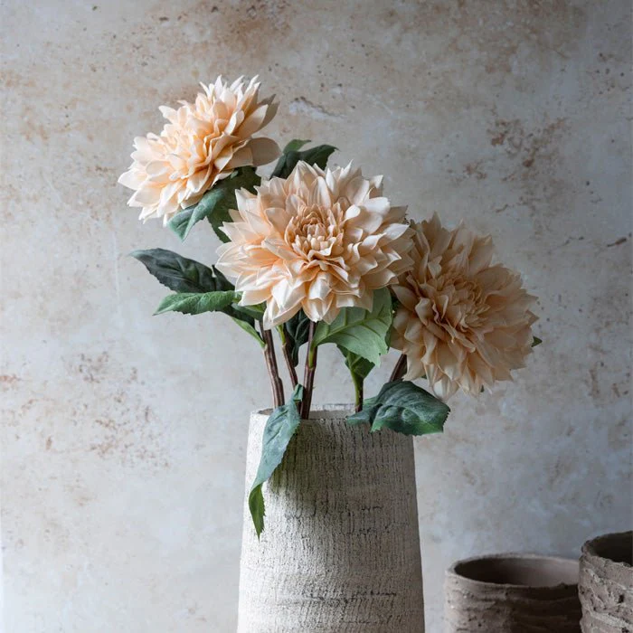 Artificial Dahlia, Peach - Image 2
