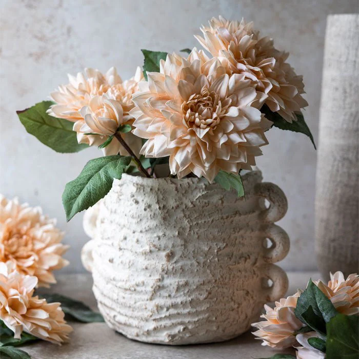 Artificial Dahlia, Peach - Image 4