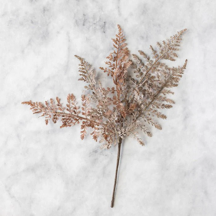 Artificial Fern Bush, Rust - Image 2