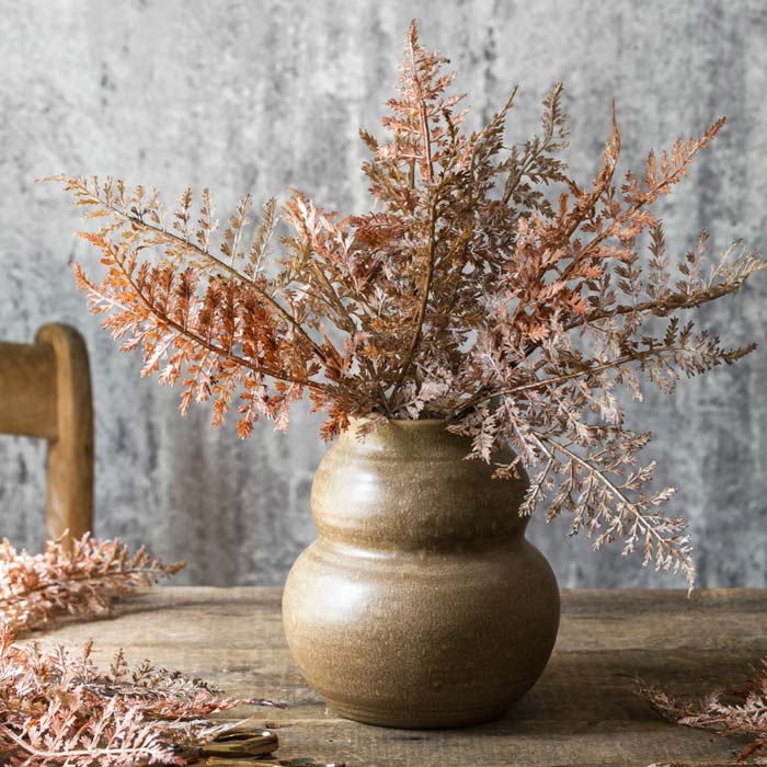 Artificial Fern Bush, Rust - Image 4