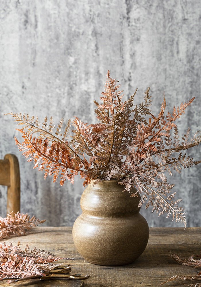 Artificial Fern Bush, Rust - Image 5