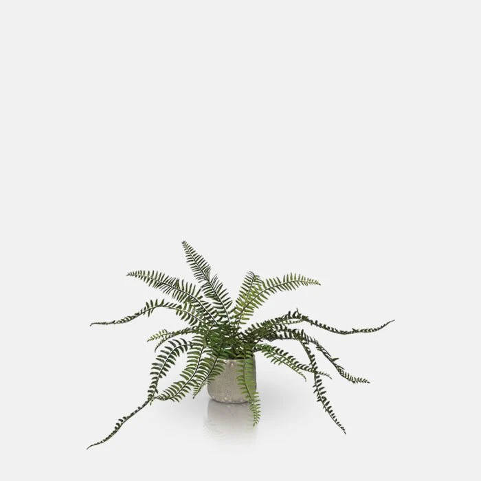 Artificial Fern in Khaki Pot - Image 2