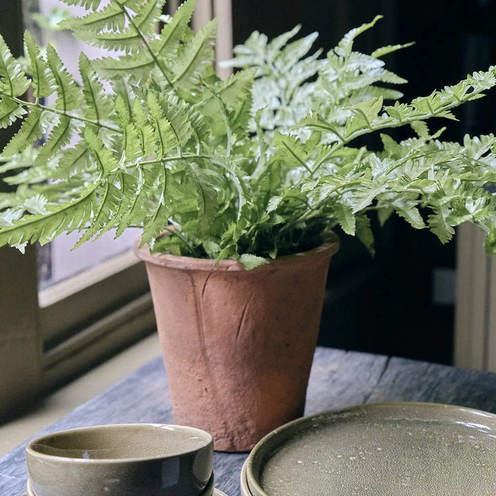 Artificial Fern in Terracotta Pot - Image 3