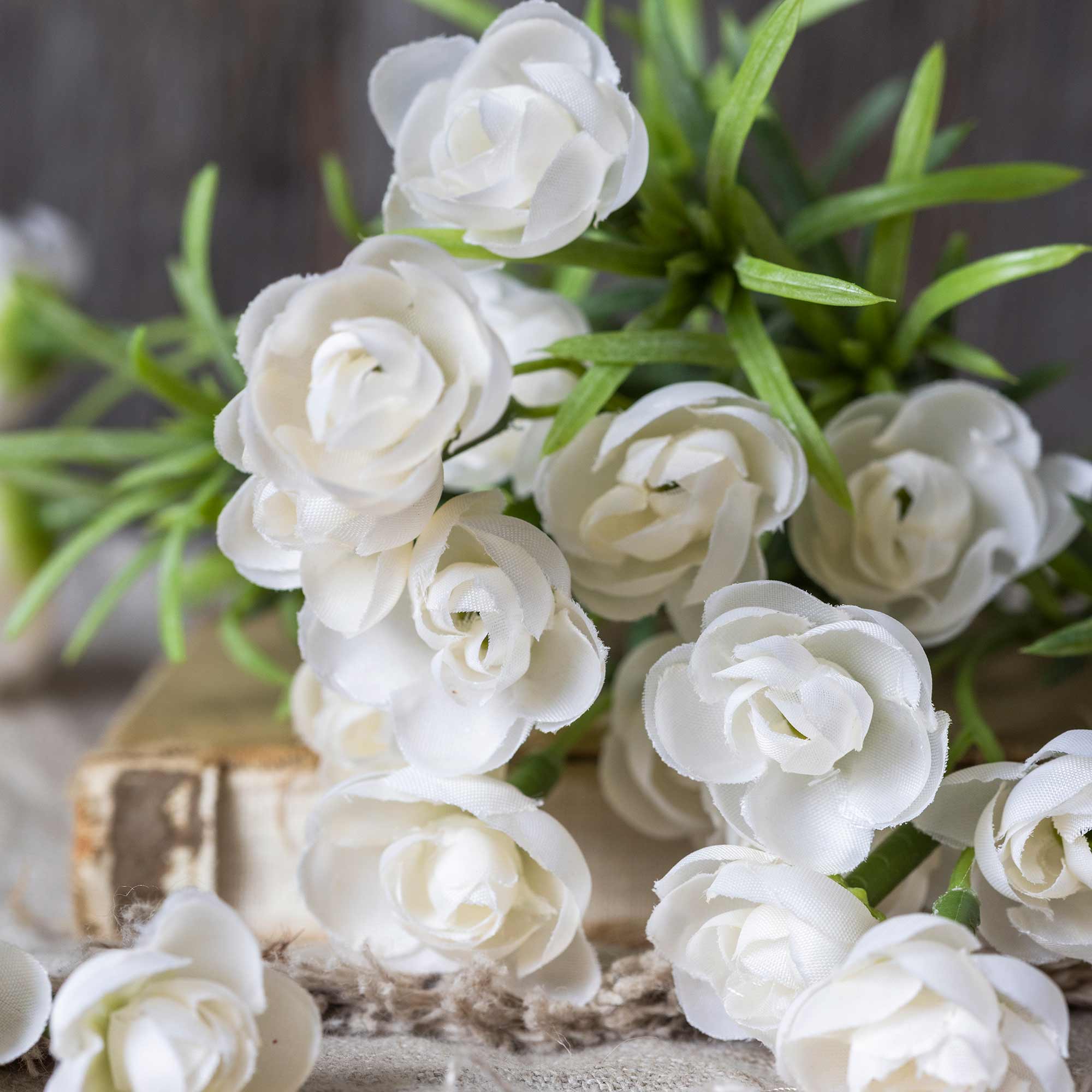 Artificial Hellebore Bunch, White - Image 5