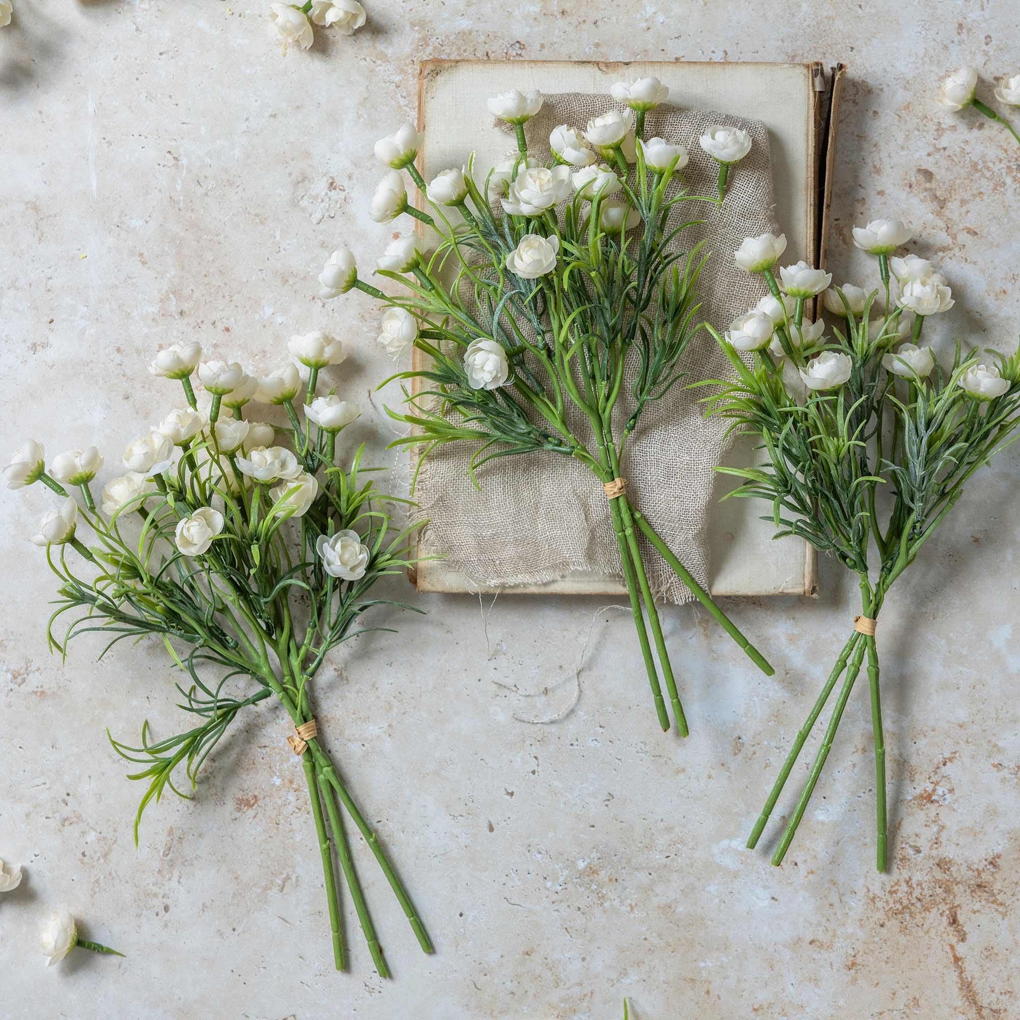 Artificial Hellebore Bunch, White - Image 6