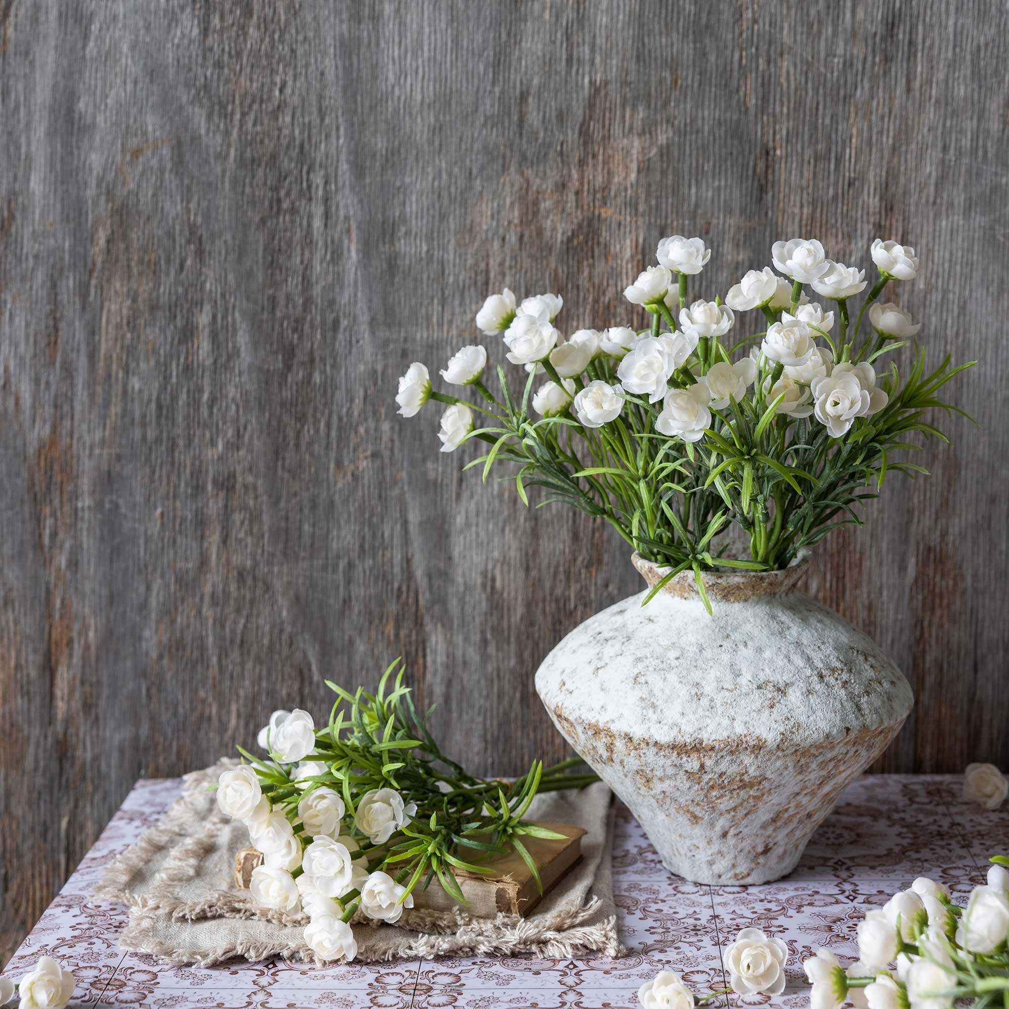 Artificial Hellebore Bunch, White - Image 7
