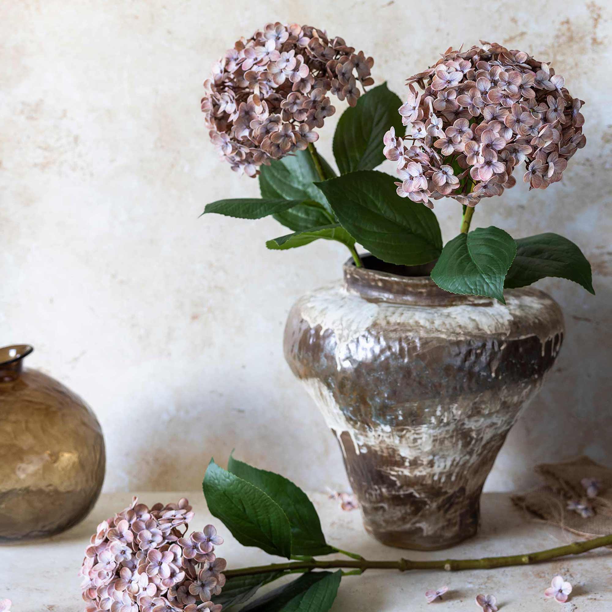 Artificial Real Touch Hydrangea, Antique Blush - Image 4