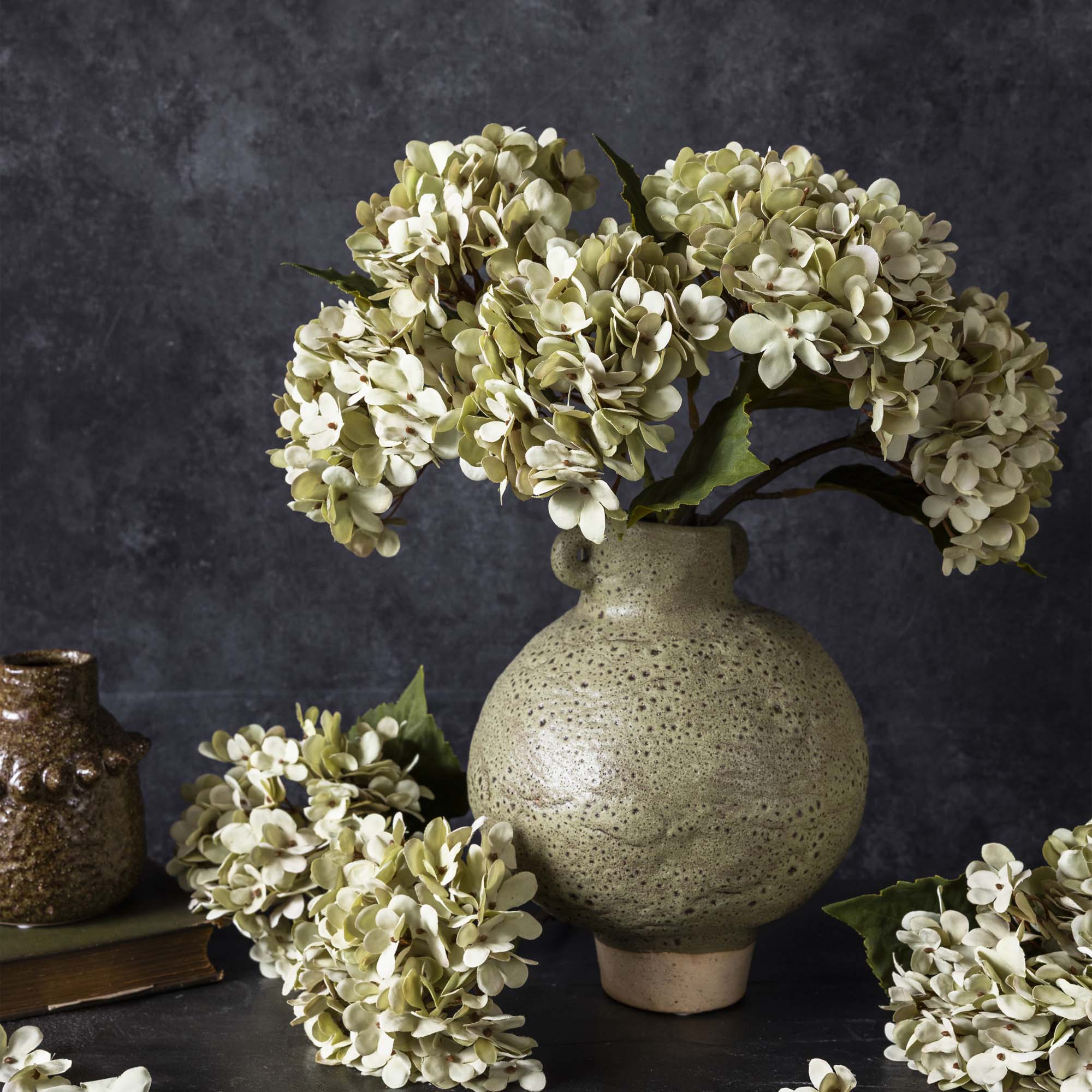 Artificial Hydrangea, Soft Green - Image 4