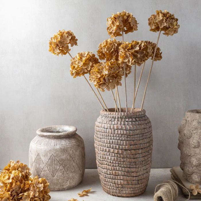 Artificial Hydrangea, Walnut - Image 4