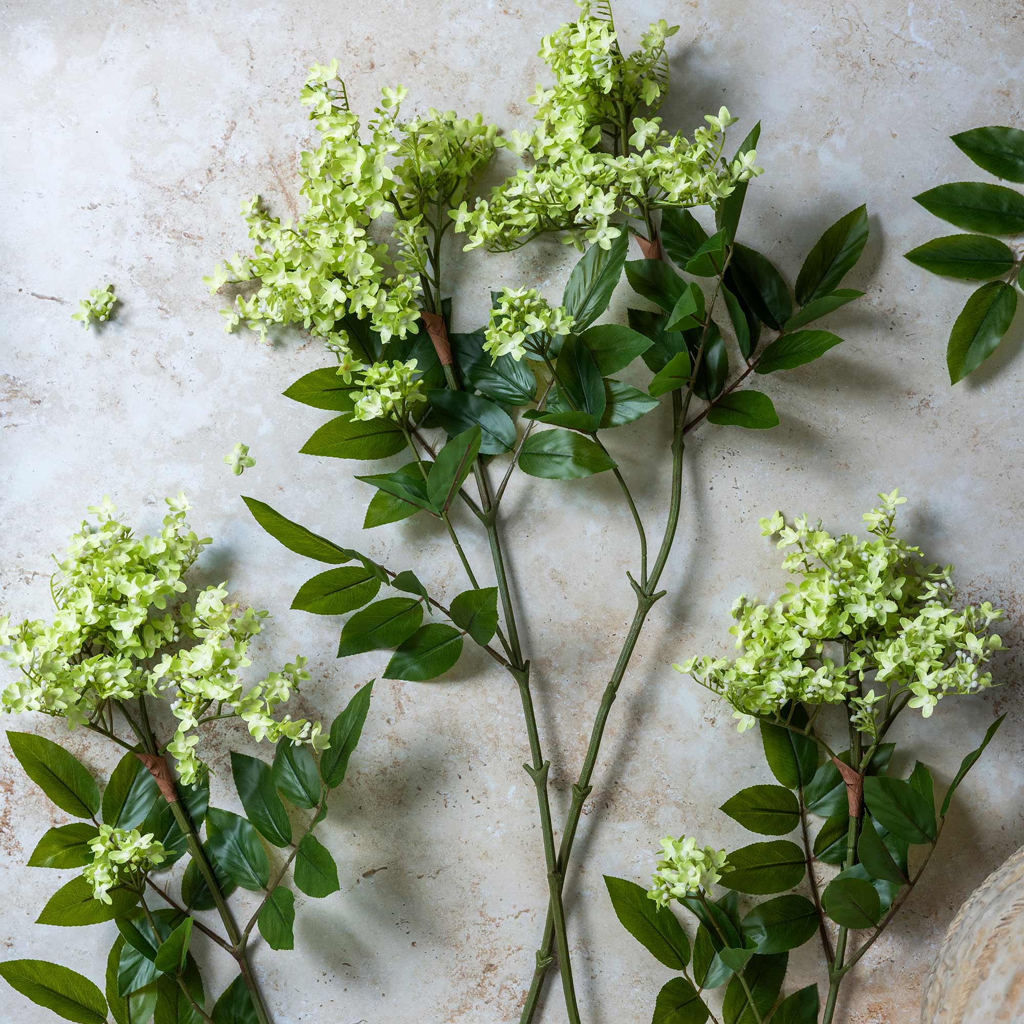 Artificial Lilac Stem, Pistachio - Image 2