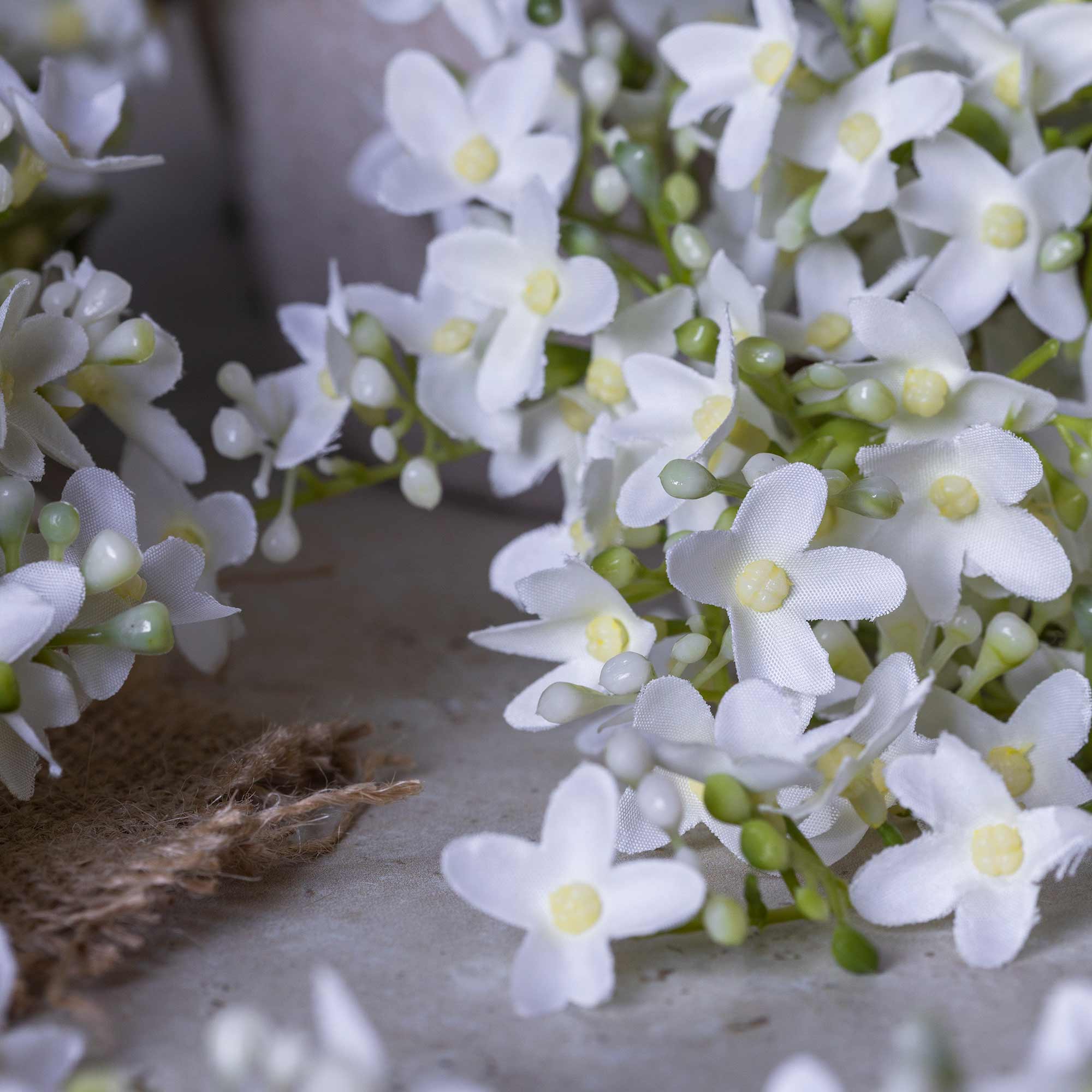 Artificial Lilac Stem, White - Image 6