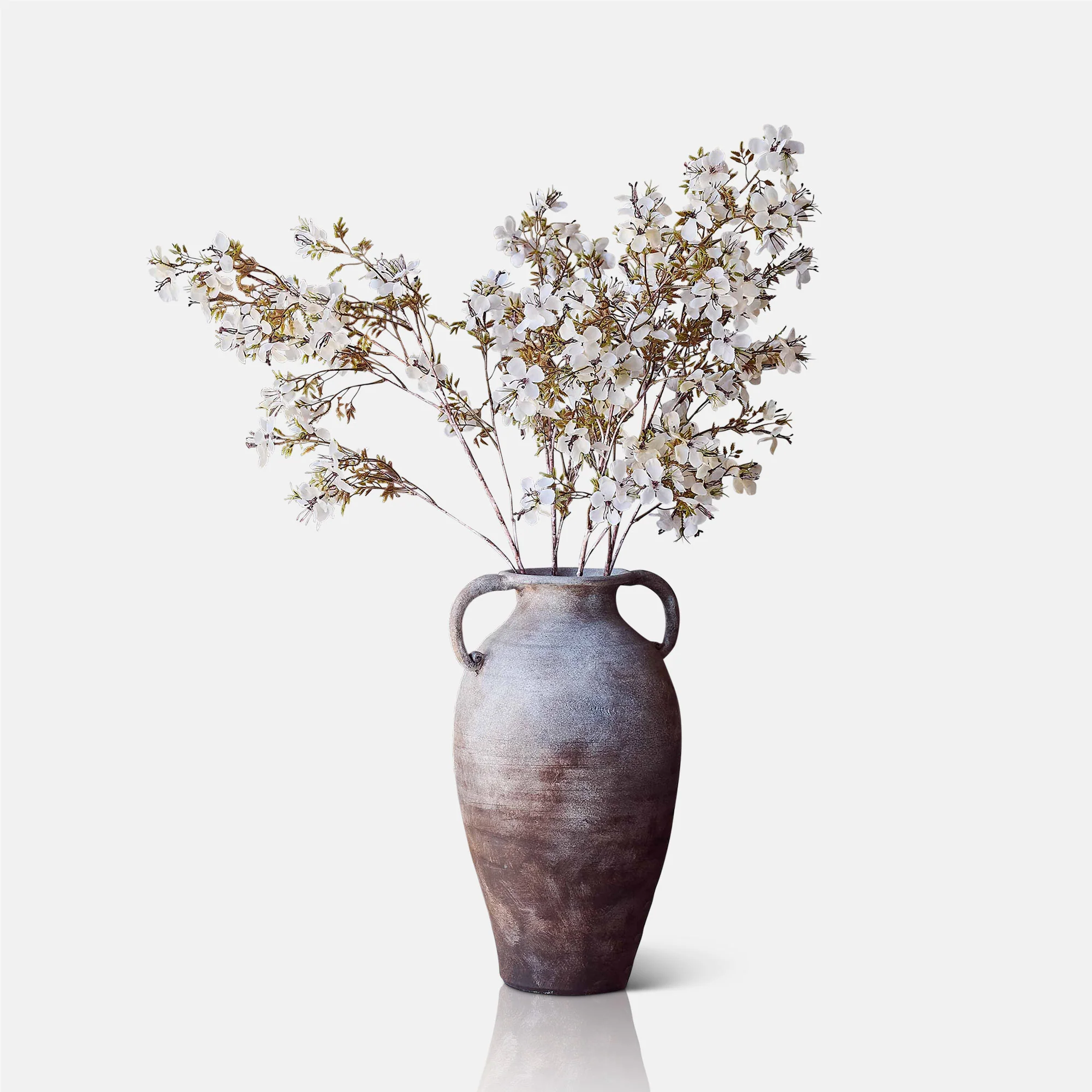 Artificial Prunus Blossom Bouquet, Cream - Image 3