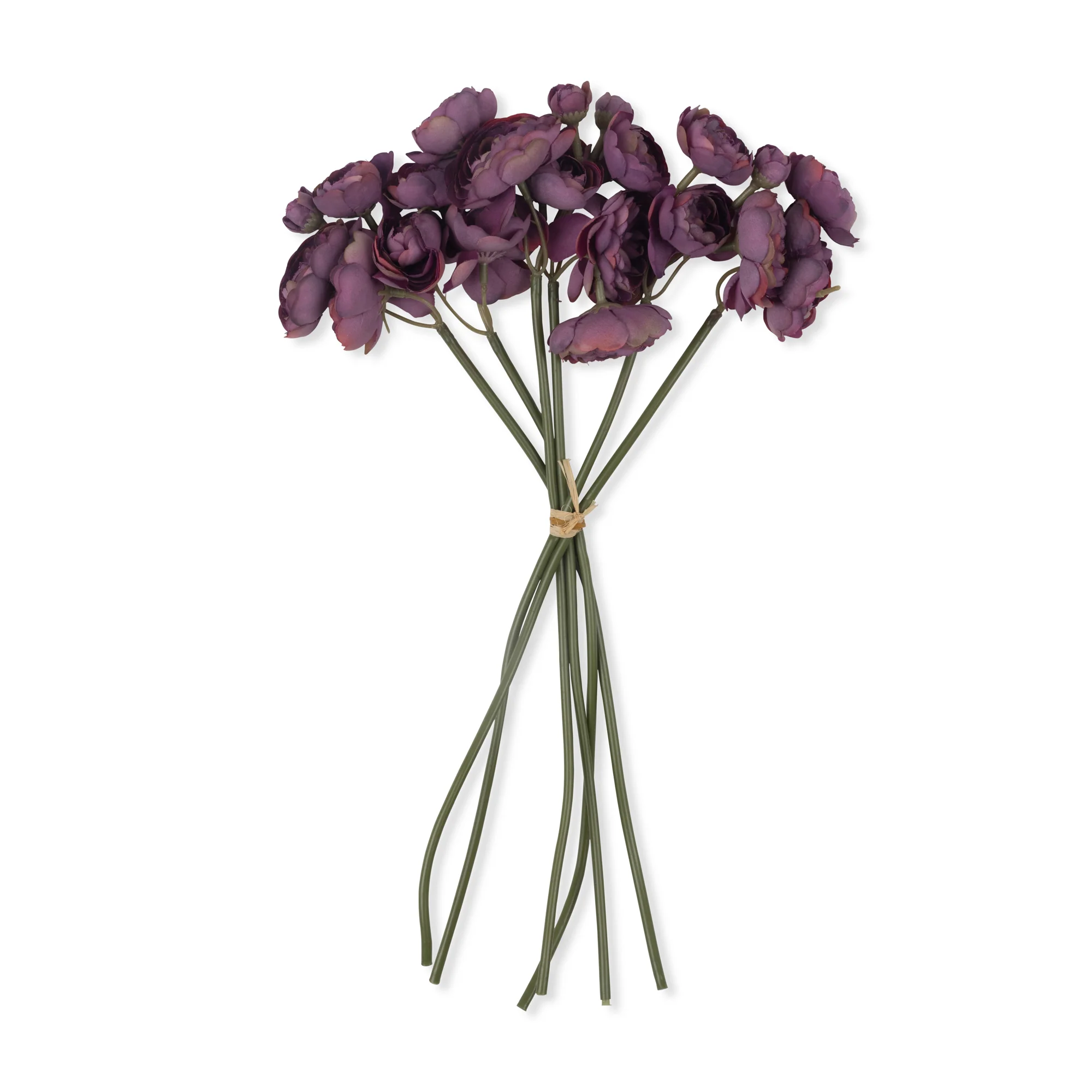 Artificial Ranunculus Bunch, Purple - Image 3