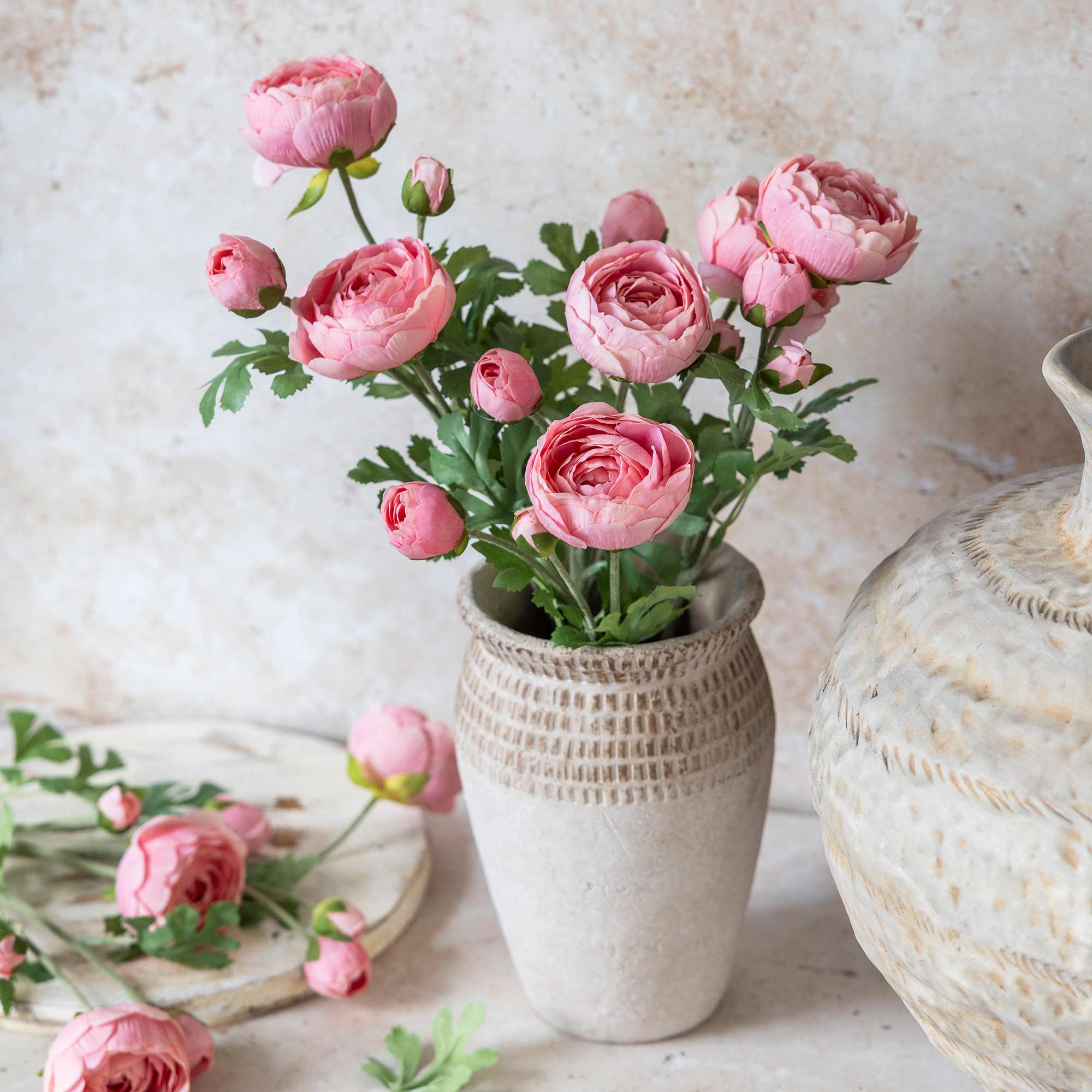 Artificial Real Touch Ranunculus, Peach - Image 2