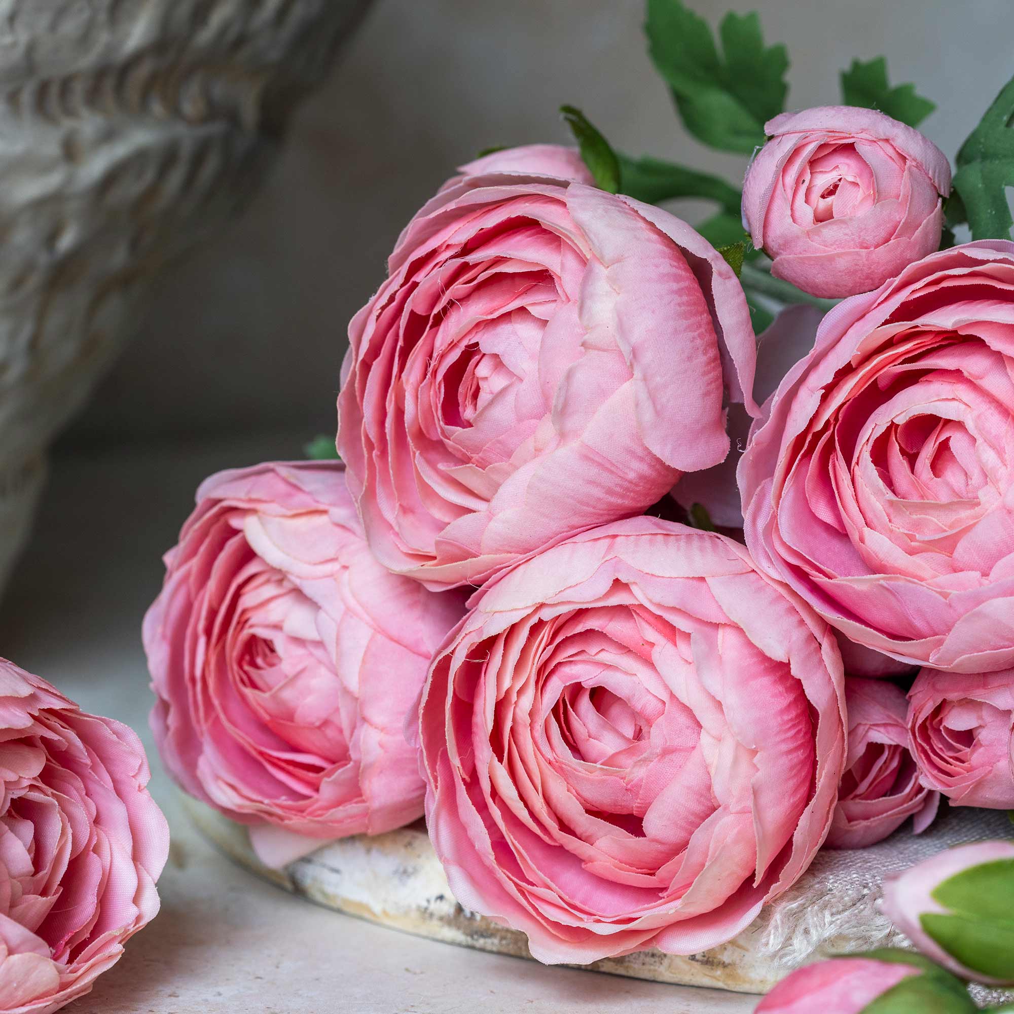 Artificial Real Touch Ranunculus, Peach - Image 7
