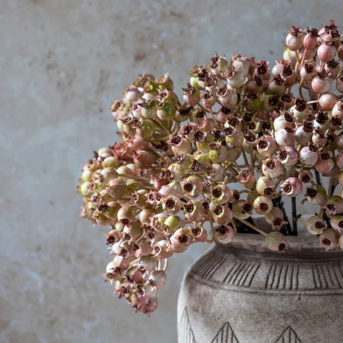 Artificial Rosehip Bunch, Blush - Image 2