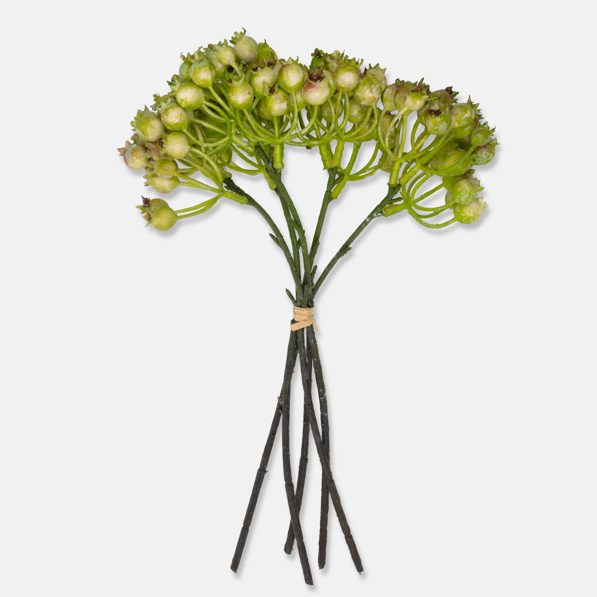 Artificial Rosehip Bunch, Olive - Image 3