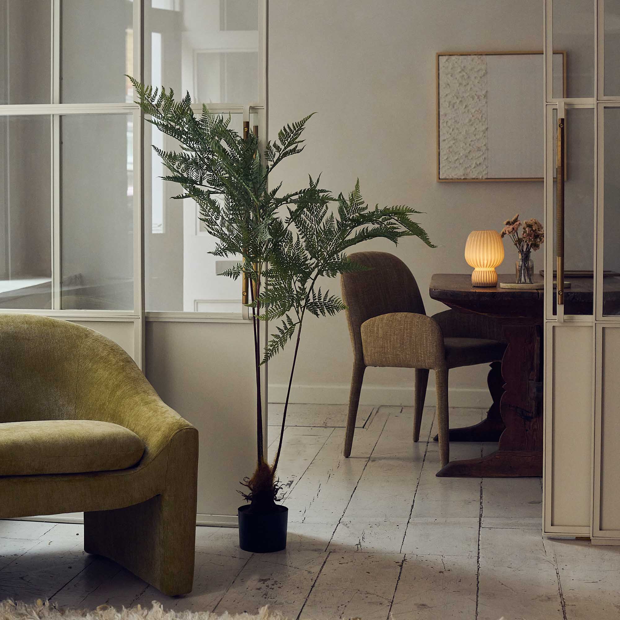 Artificial Sword Fern in Pot - Image 4