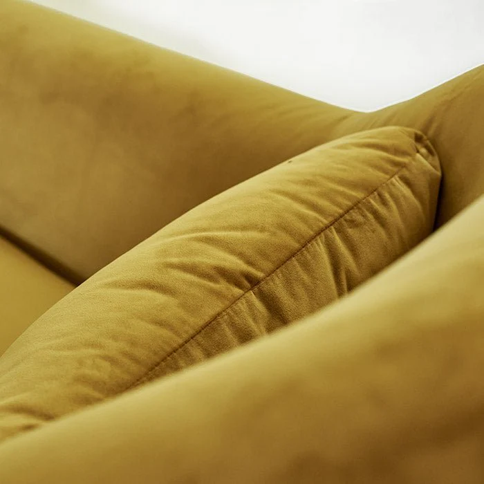 Atura Yellow Velvet Armchair - Image 3