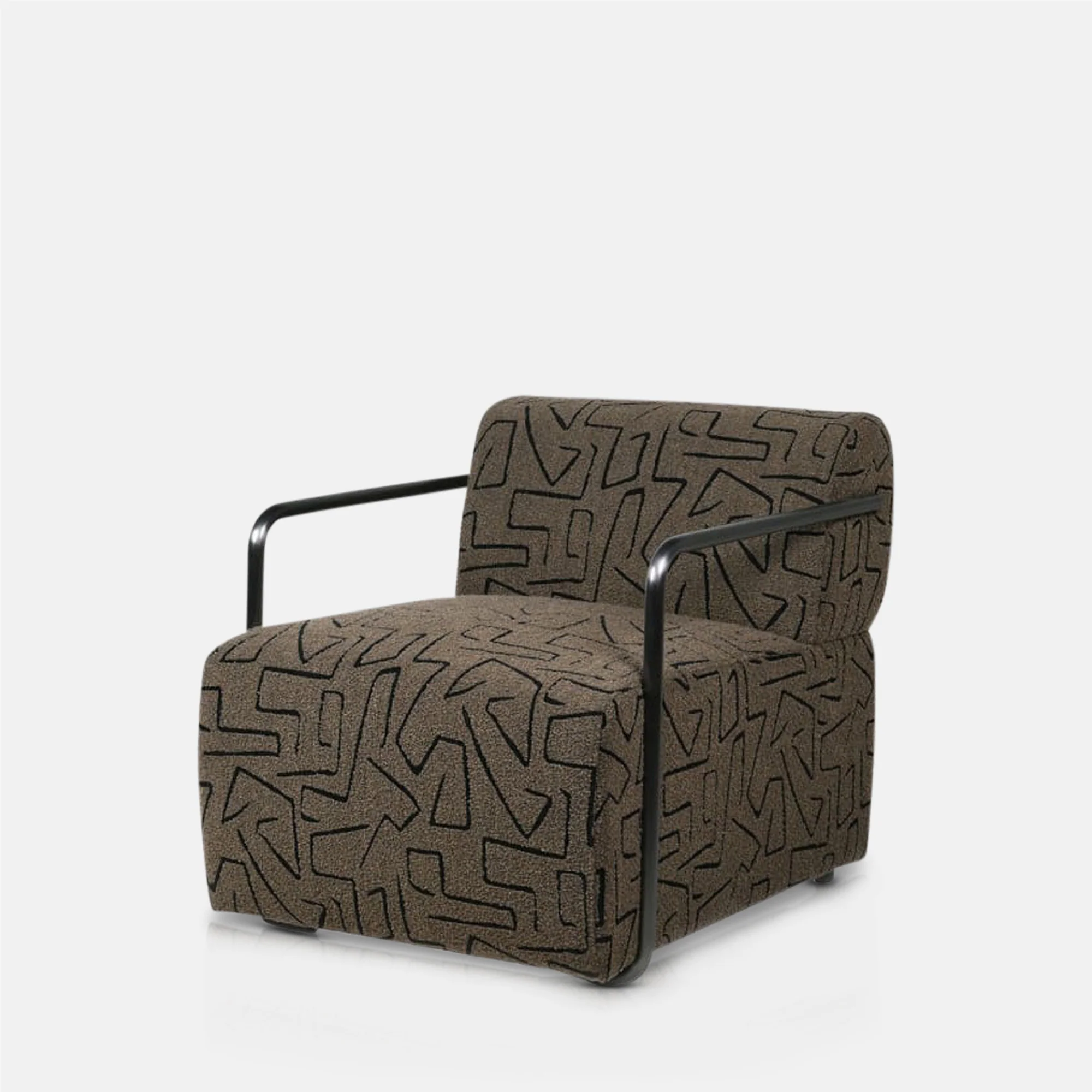 Baker Patterned Armchair - Image 4