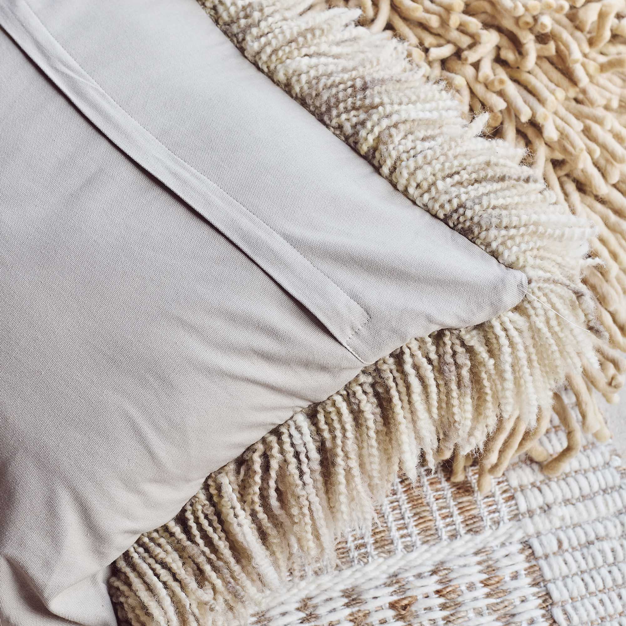 Barmount Textured Cushion, Natural - Image 3