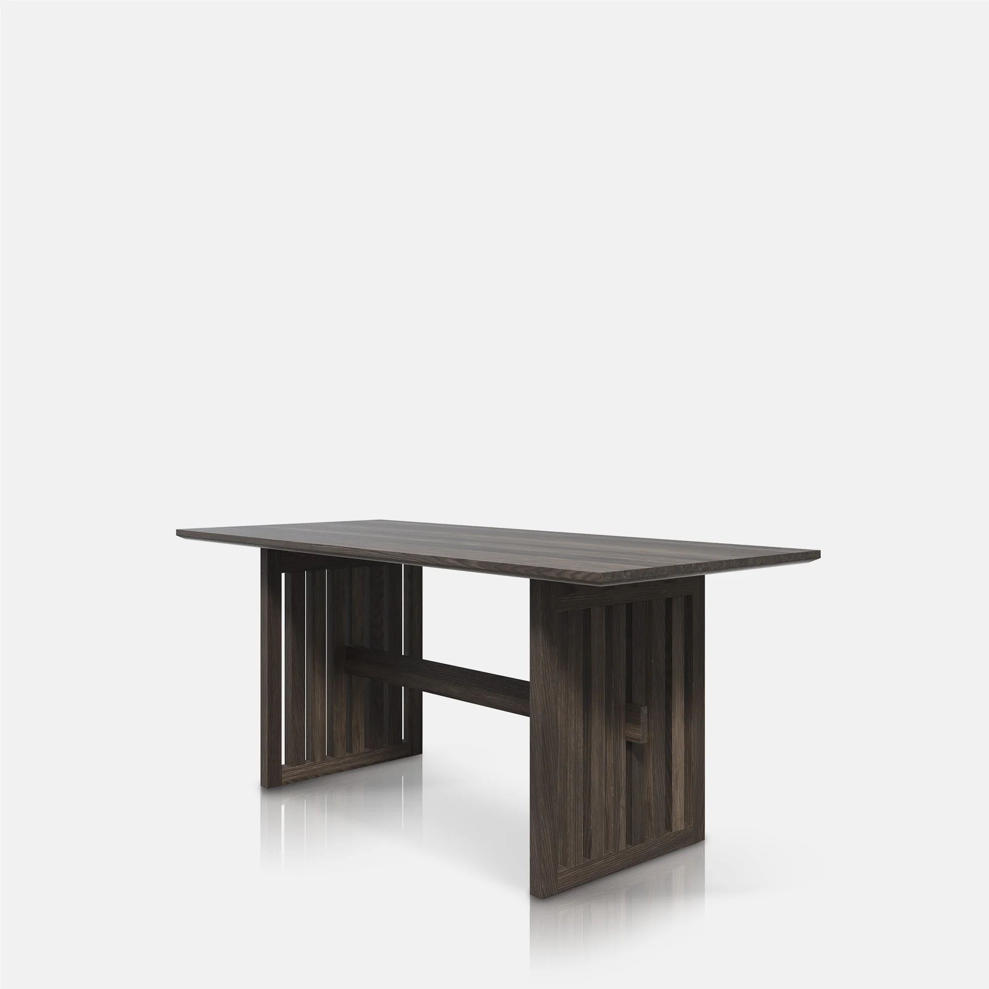 Batten Wooden Dining Table - 1.8m - Image 4