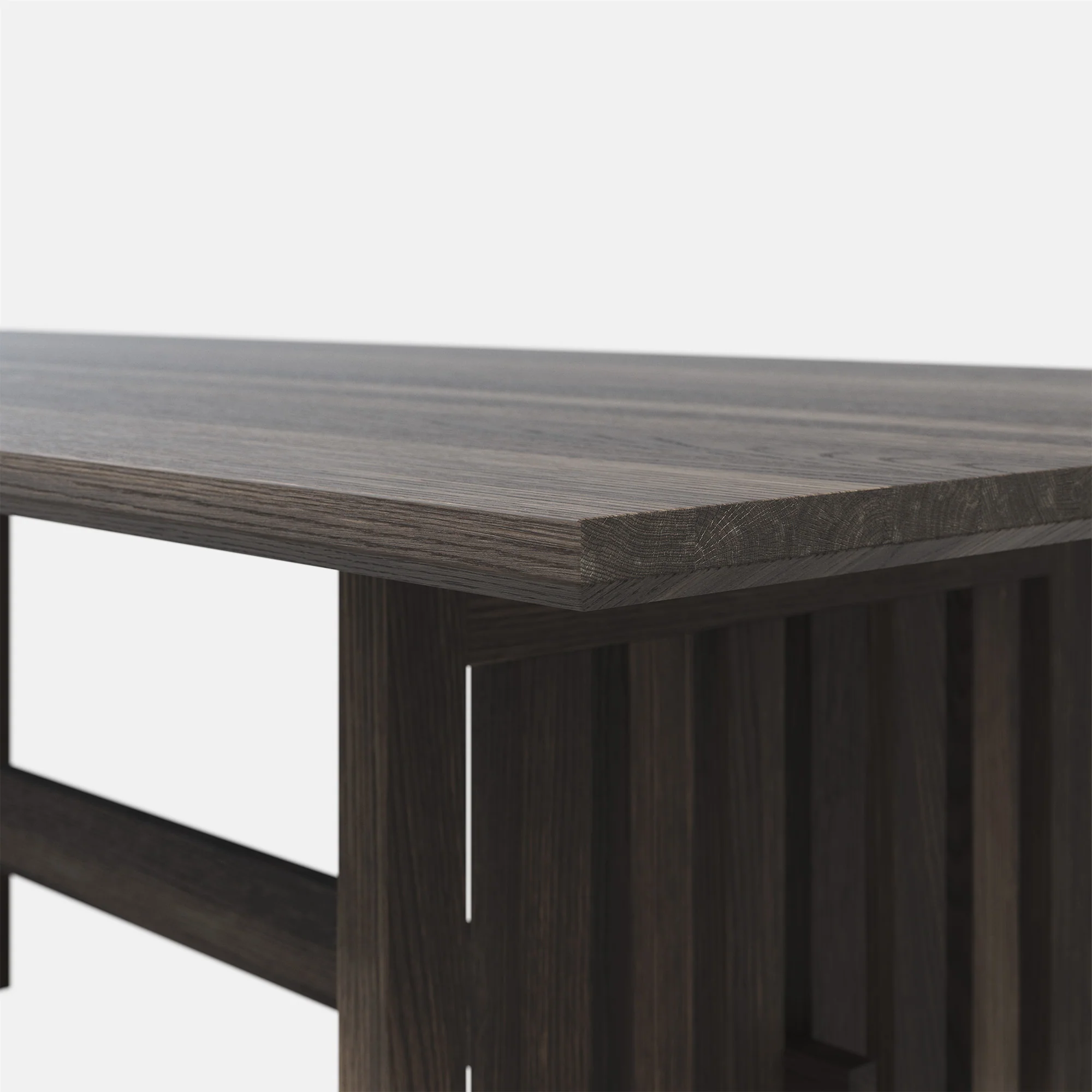 Batten Wooden Dining Table - 2.2m - Image 3