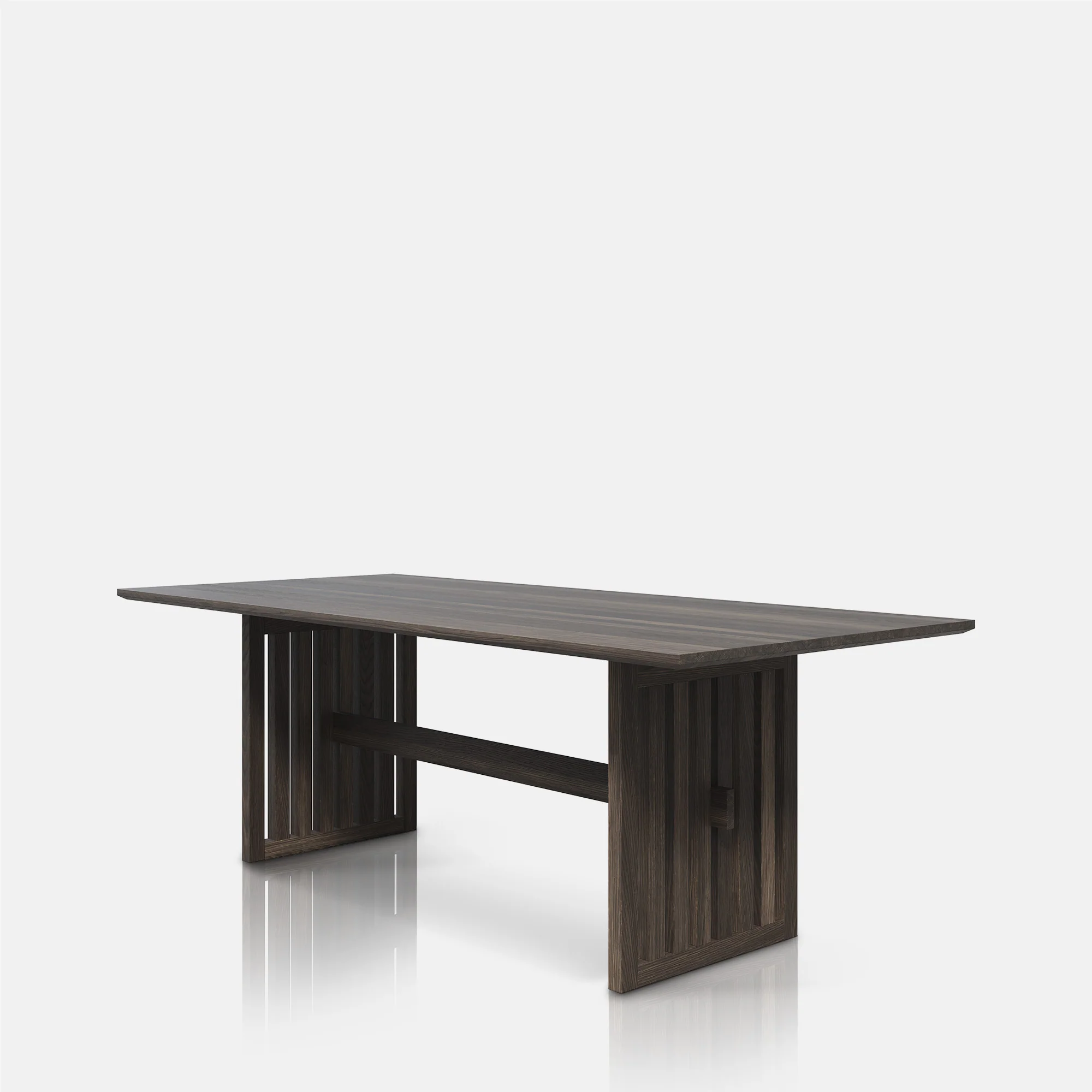 Batten Wooden Dining Table - 2.2m - Image 4