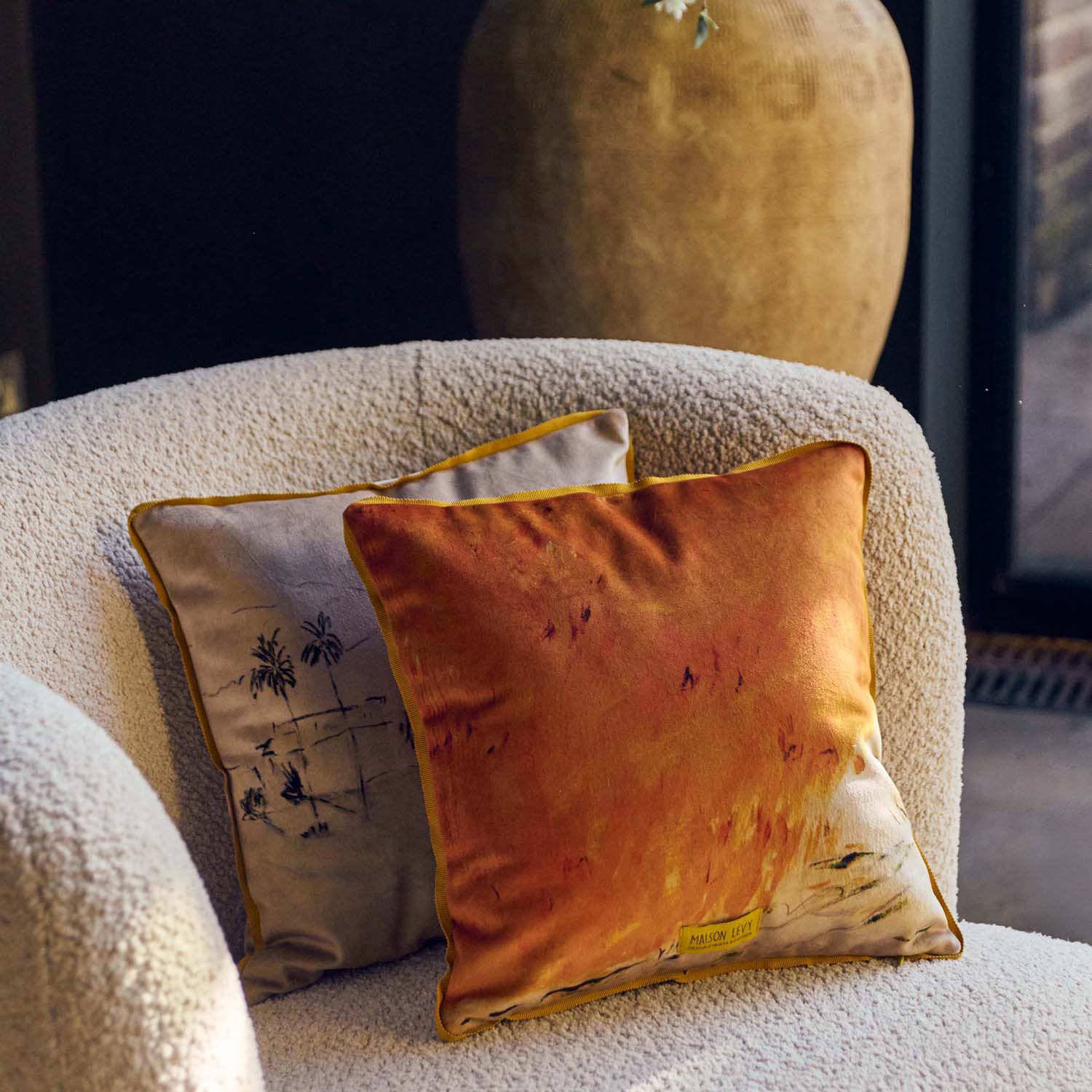 Bicyclette Velvet Cushion - Image 3