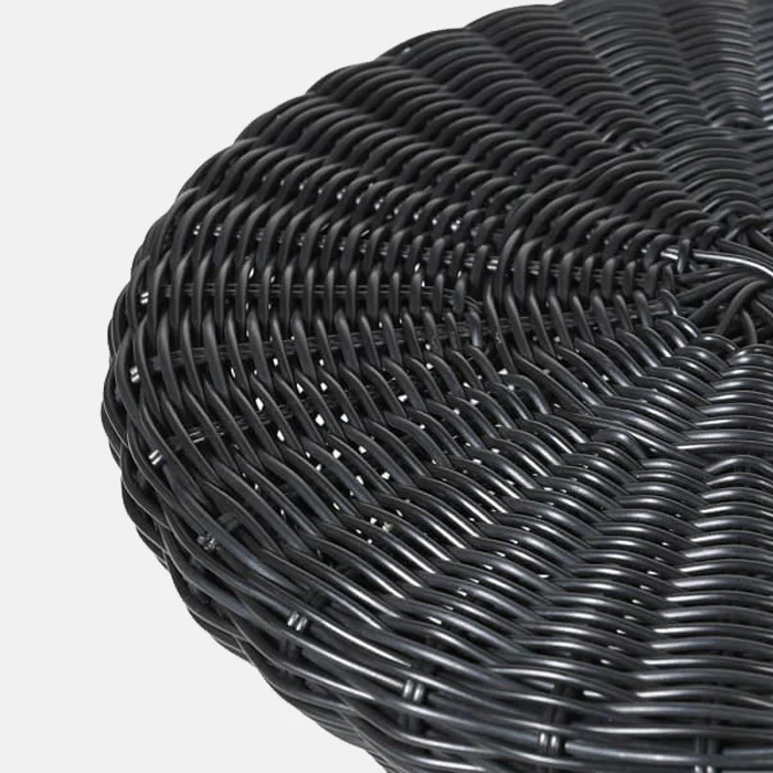 Black Tomo Wicker Stool - Image 2