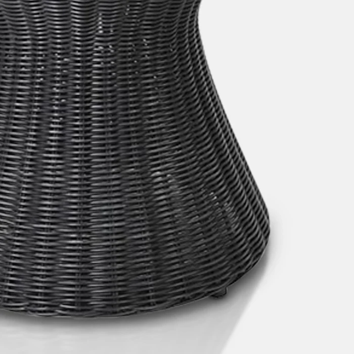 Black Tomo Wicker Stool - Image 3