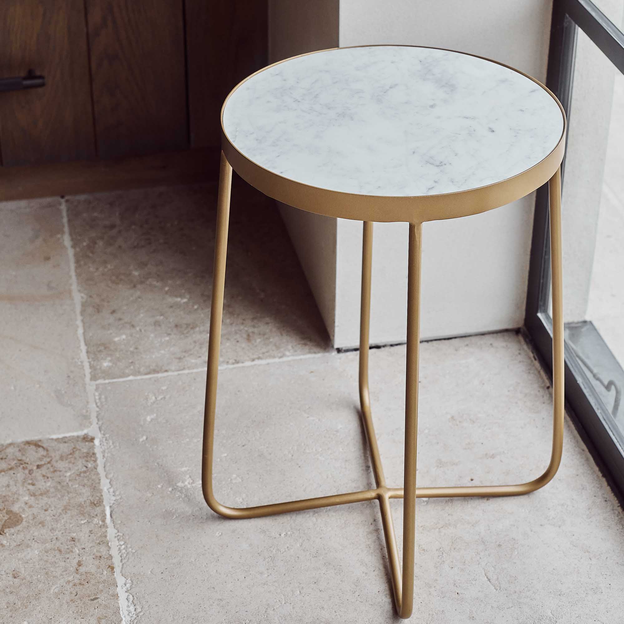 Blanco Marble Side Table - Image 3