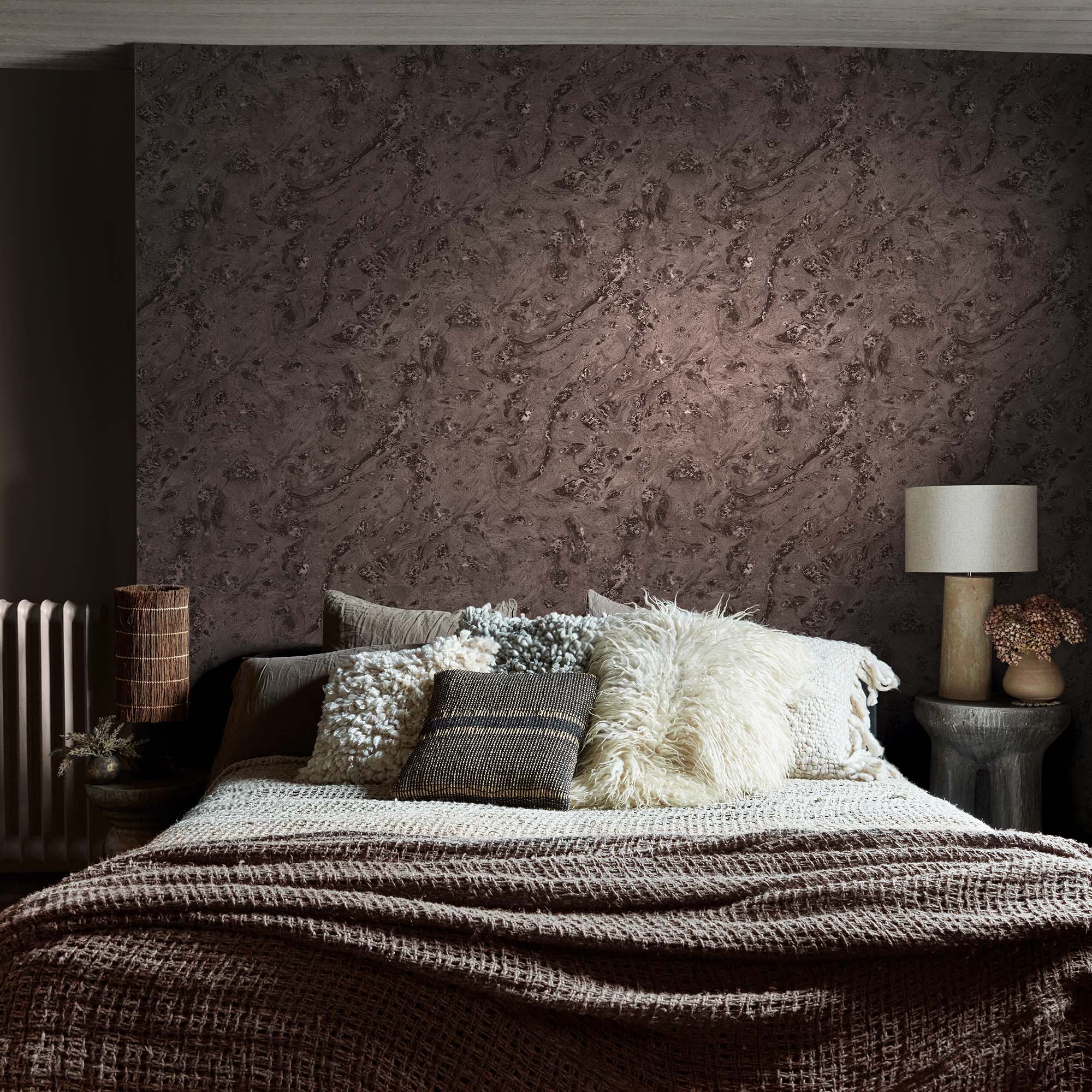 Boheme Marble Wallpaper, Mocha - Image 2