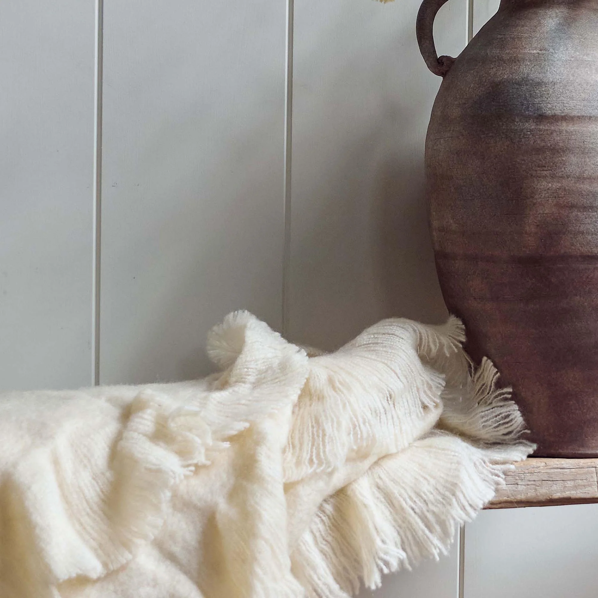 Borough Beige Throw - Image 3