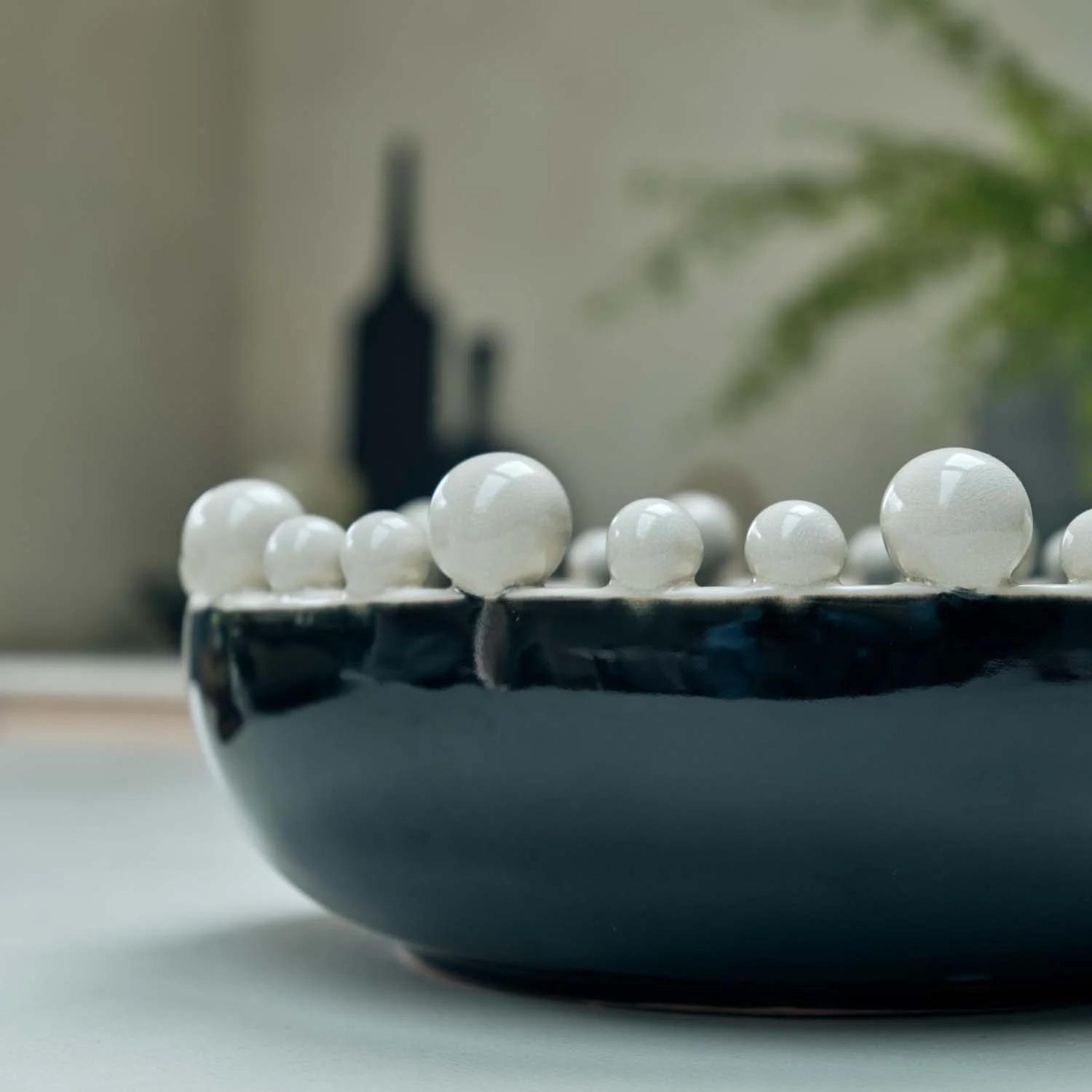 Bourton Bowl, Cream and Black - Image 3