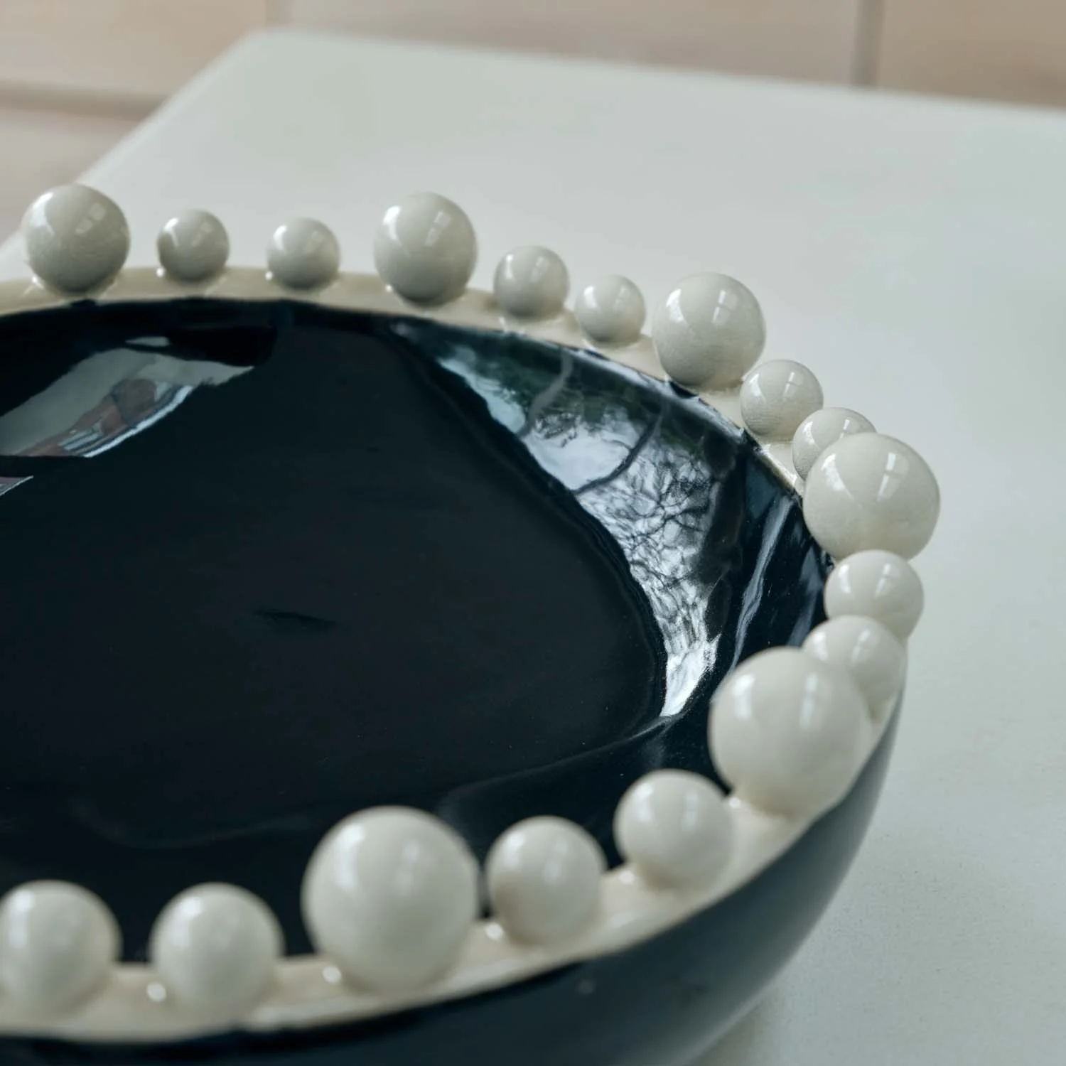 Bourton Bowl, Cream and Black - Image 6
