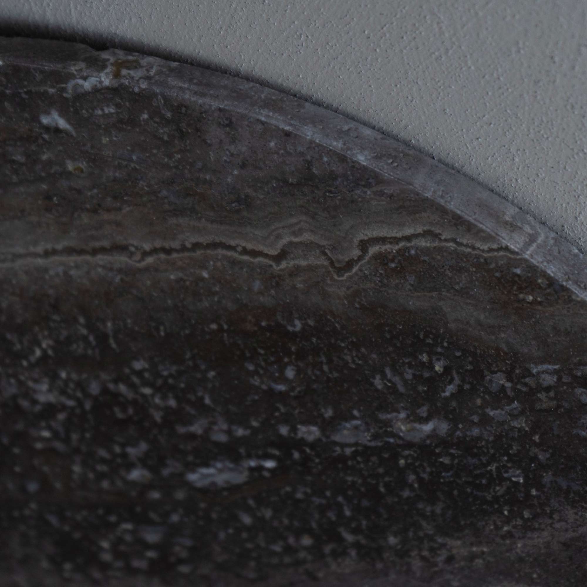 Burley Travertine Coffee Table, Charcoal - Image 3