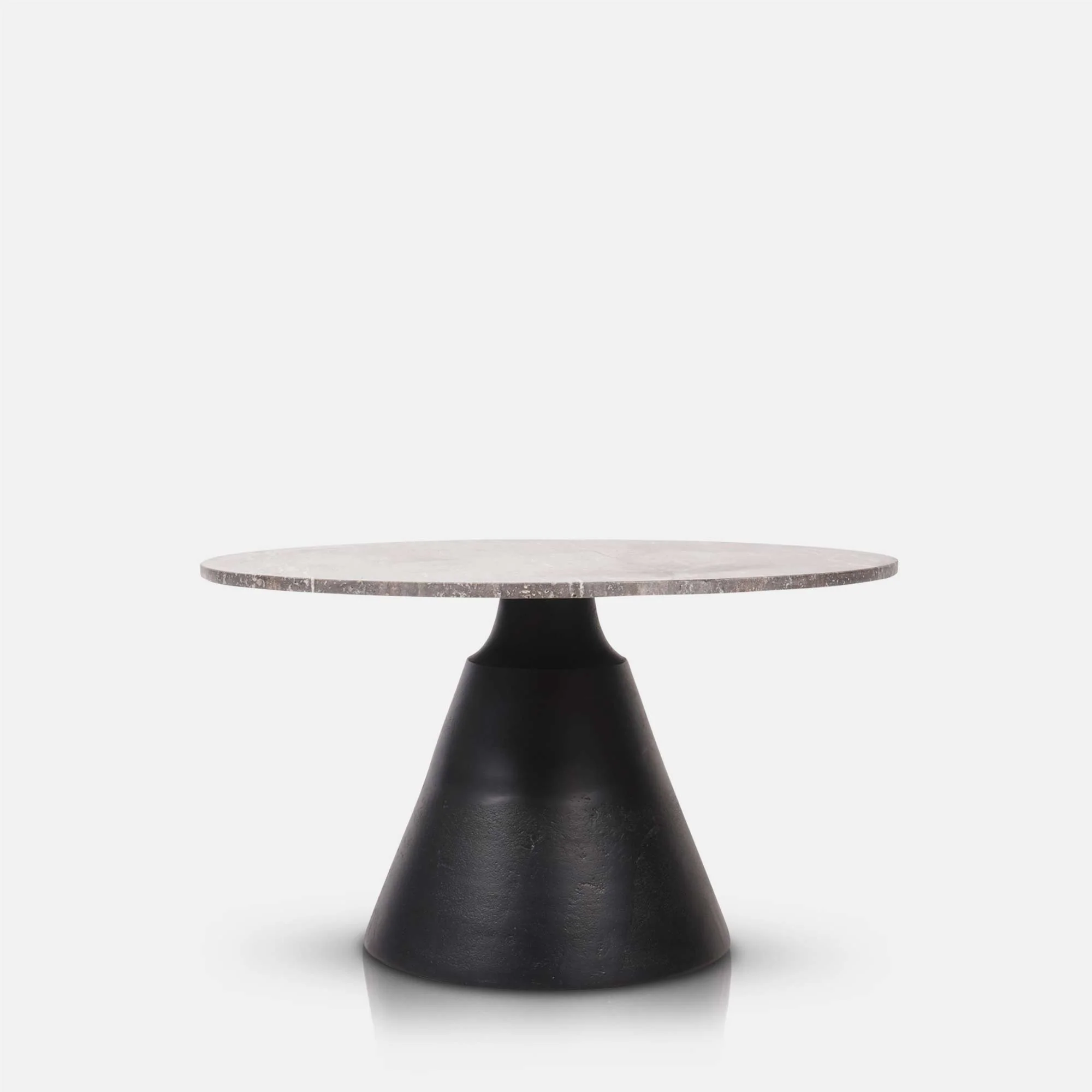 Burley Travertine Coffee Table, Charcoal - Image 4