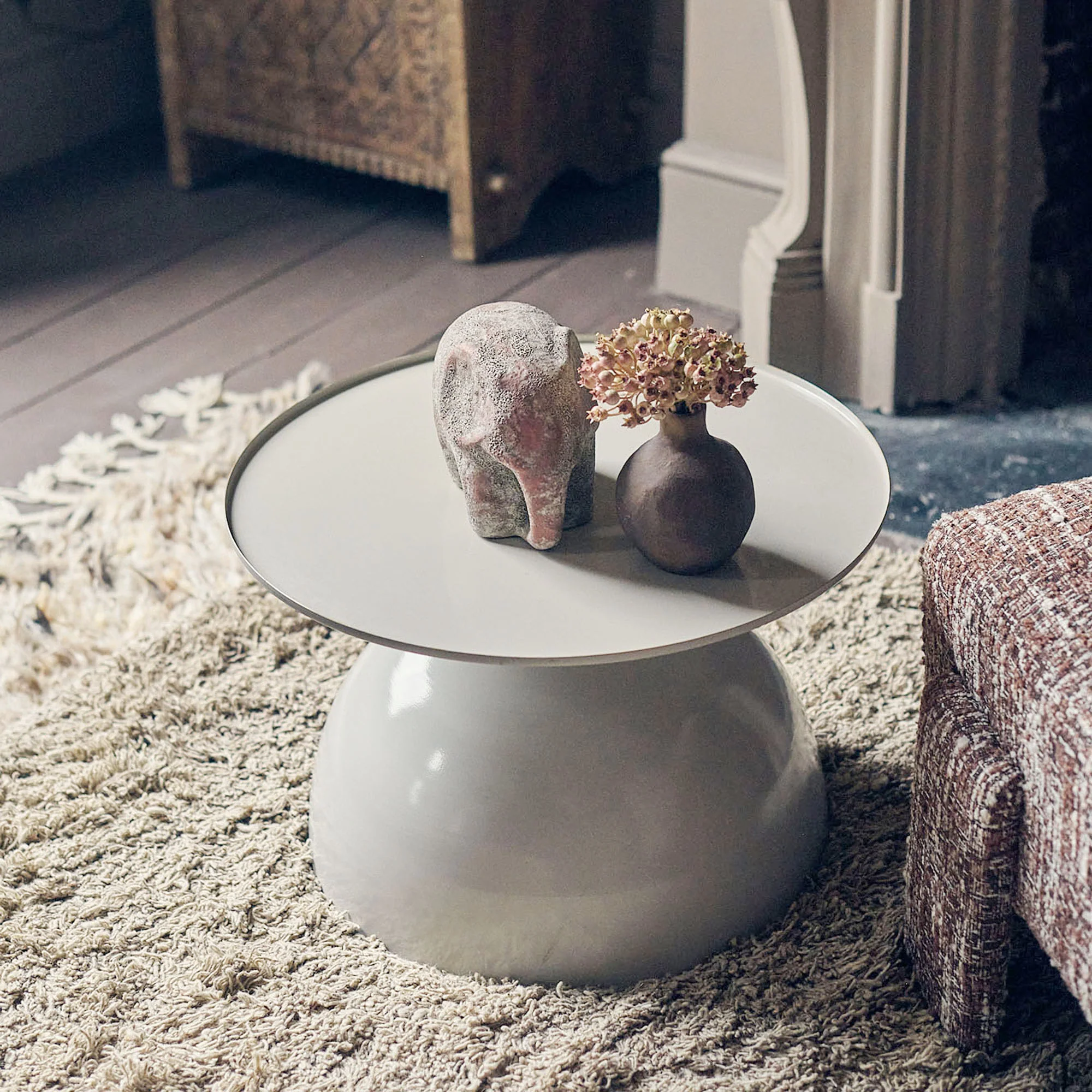 Burton Side Table, Cream - Image 2