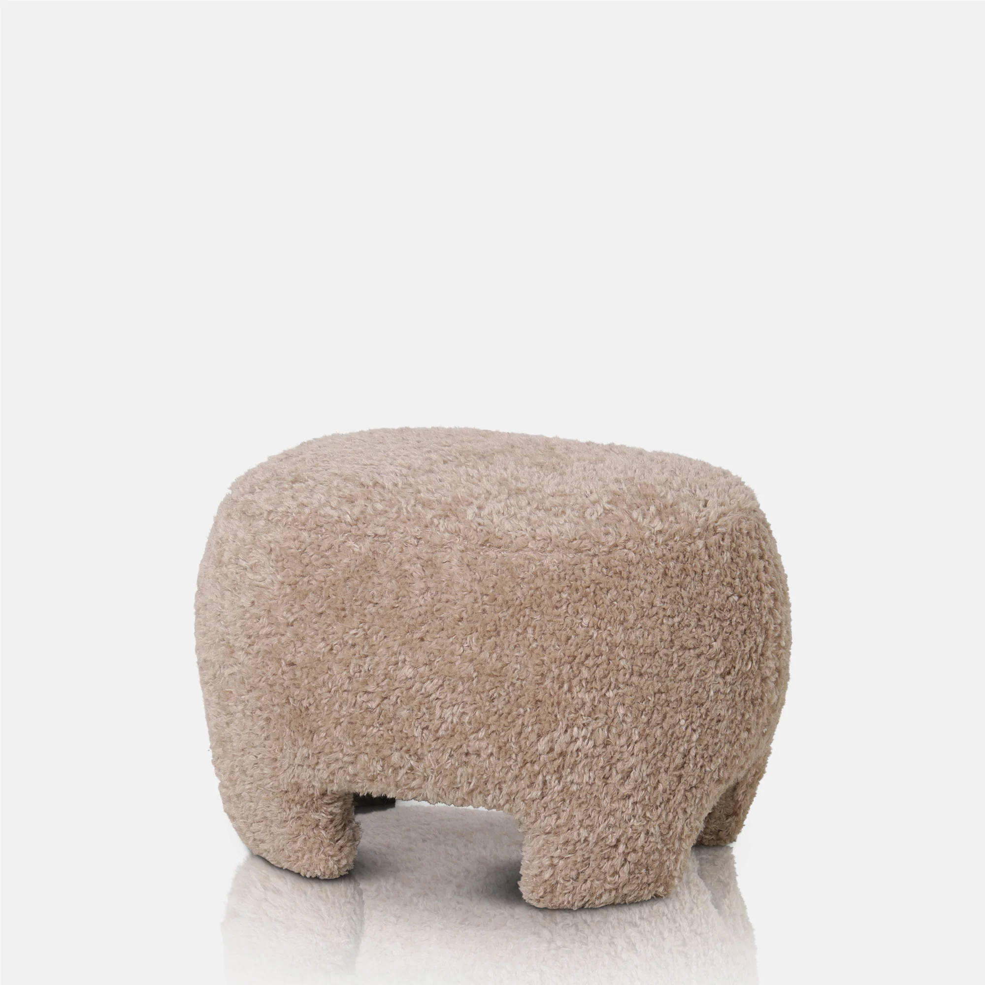 Calvello Faux Shearling Pouffe - Image 4