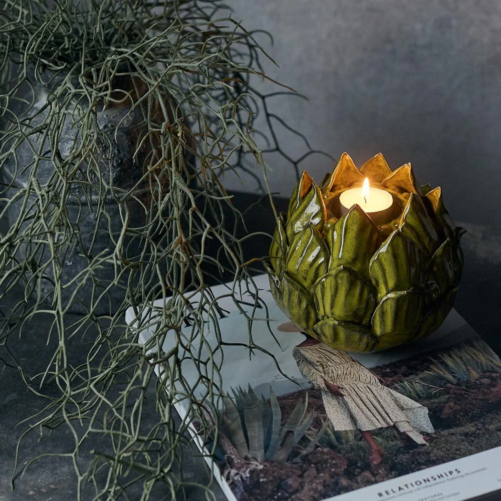 Ceramic Artichoke Candle Holder - Image 2