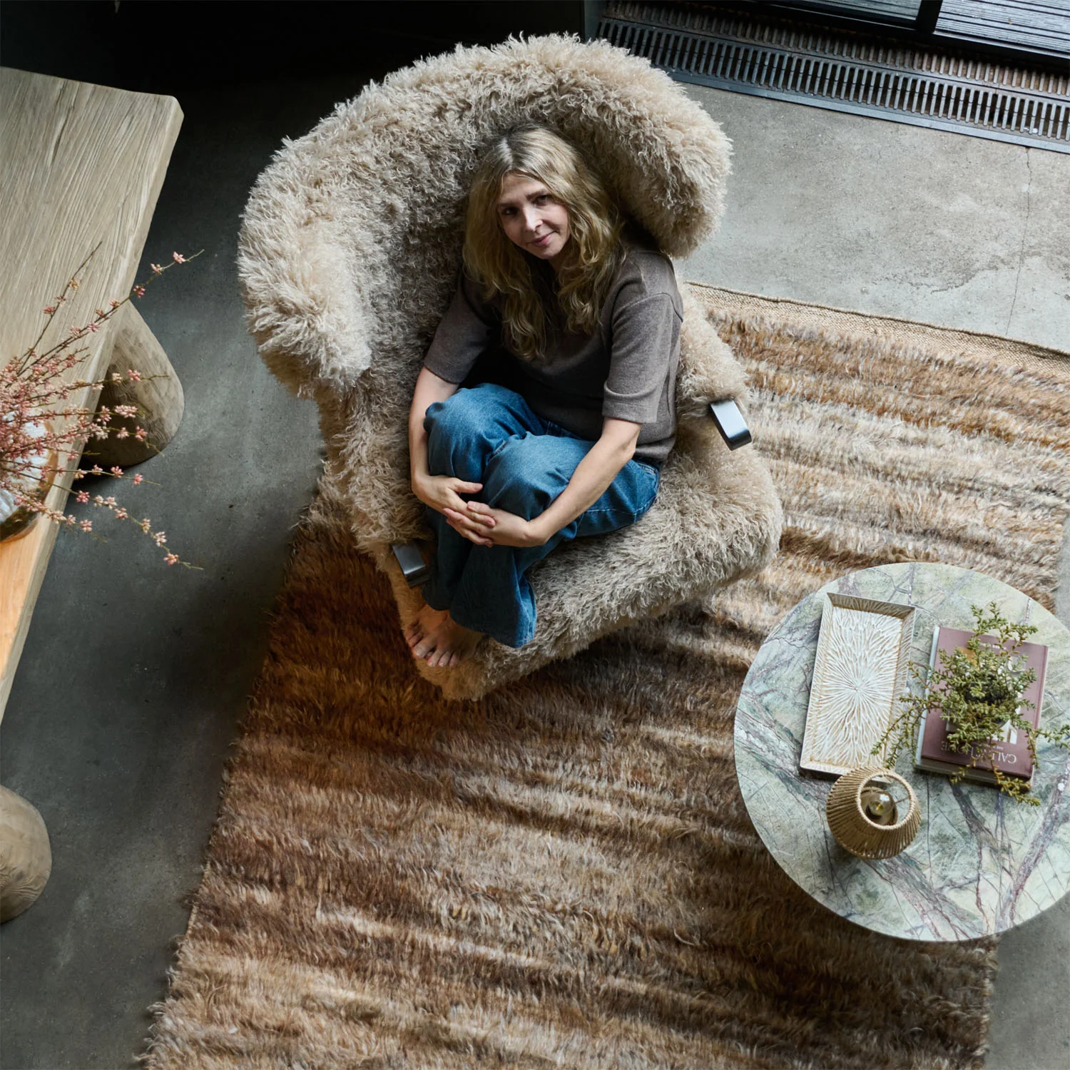 Chalford Faux Fur Armchair - Image 8