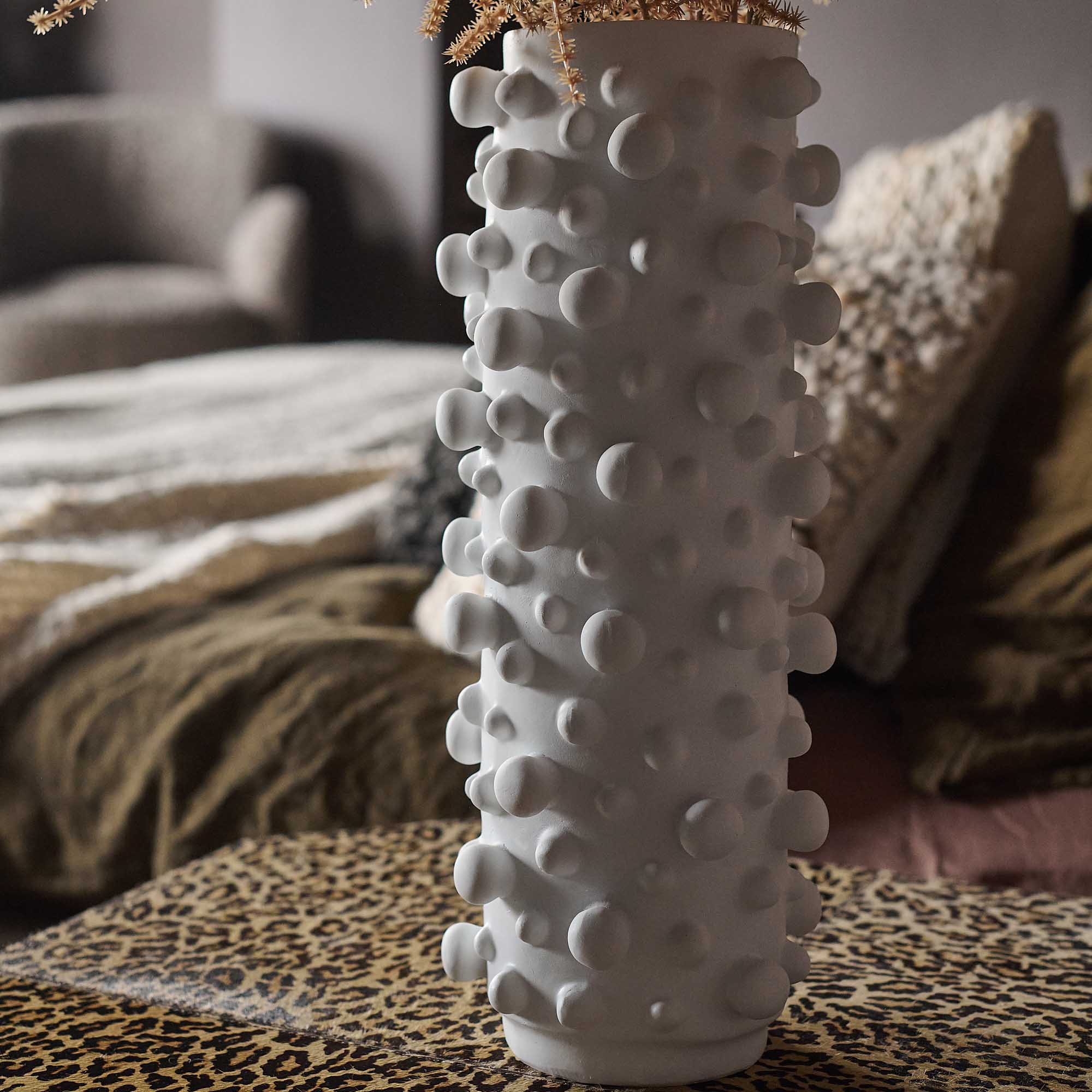 Cole White Bobble Vase