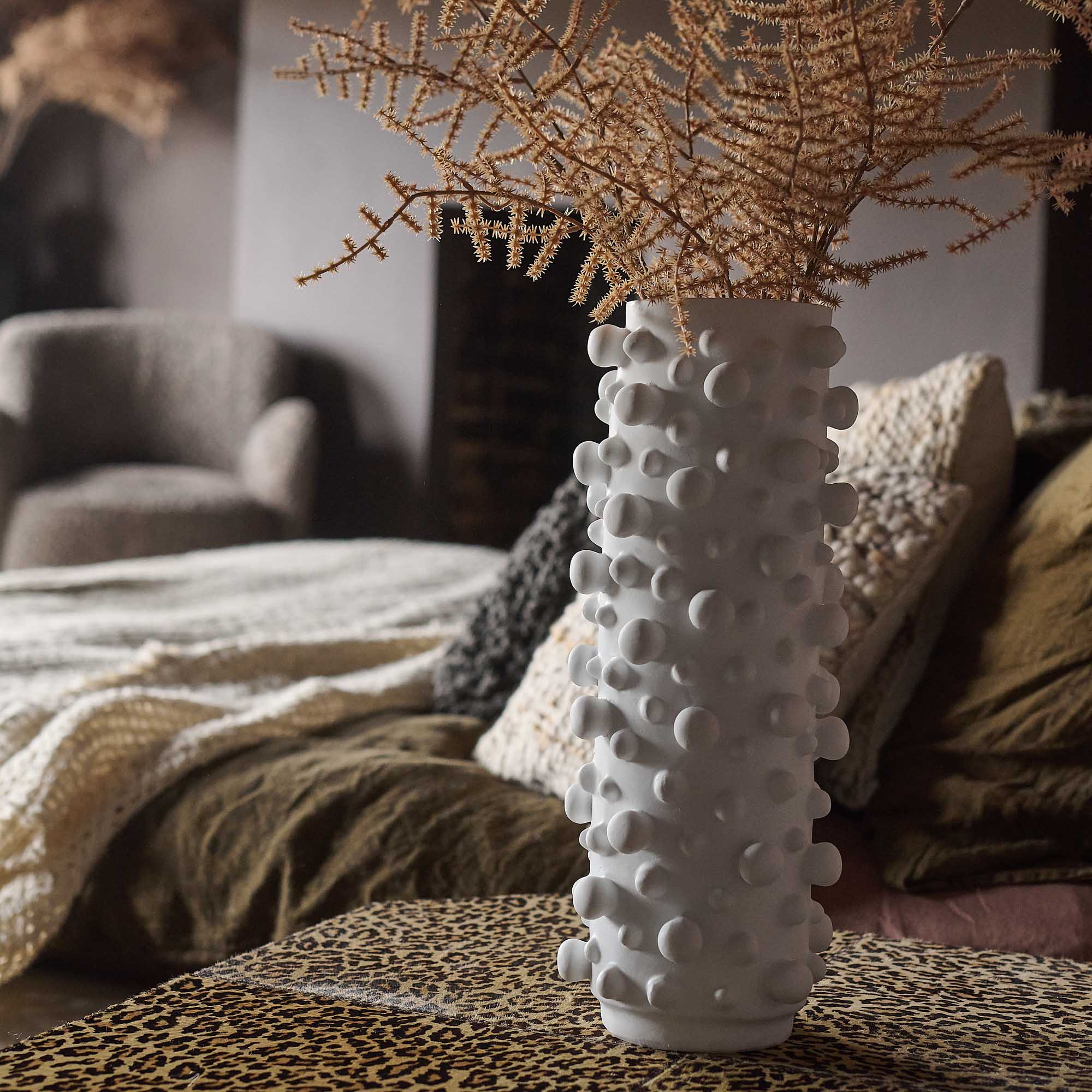 Cole White Bobble Vase - Image 2