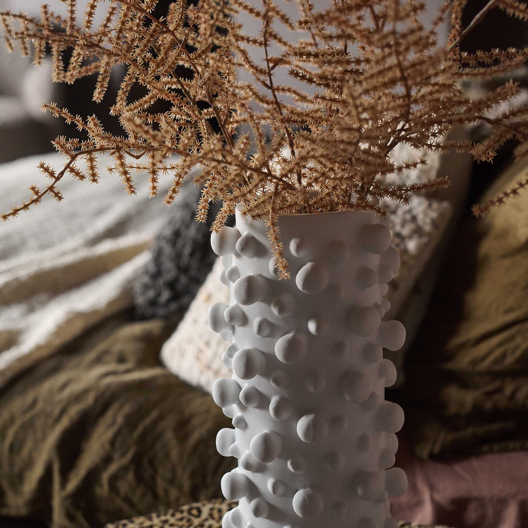 Cole White Bobble Vase - Image 3