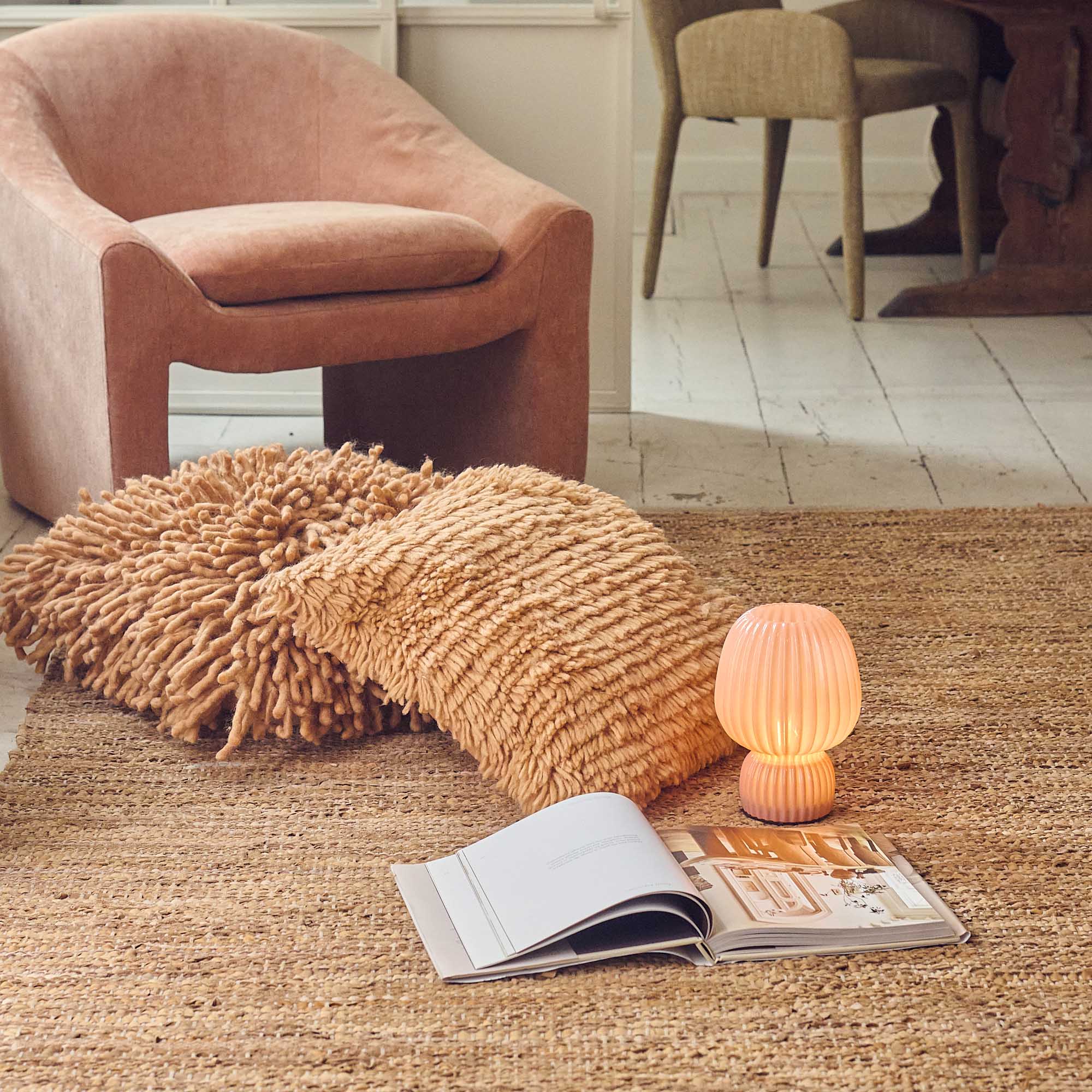 Connie Textured Cushion, Peach - Image 3